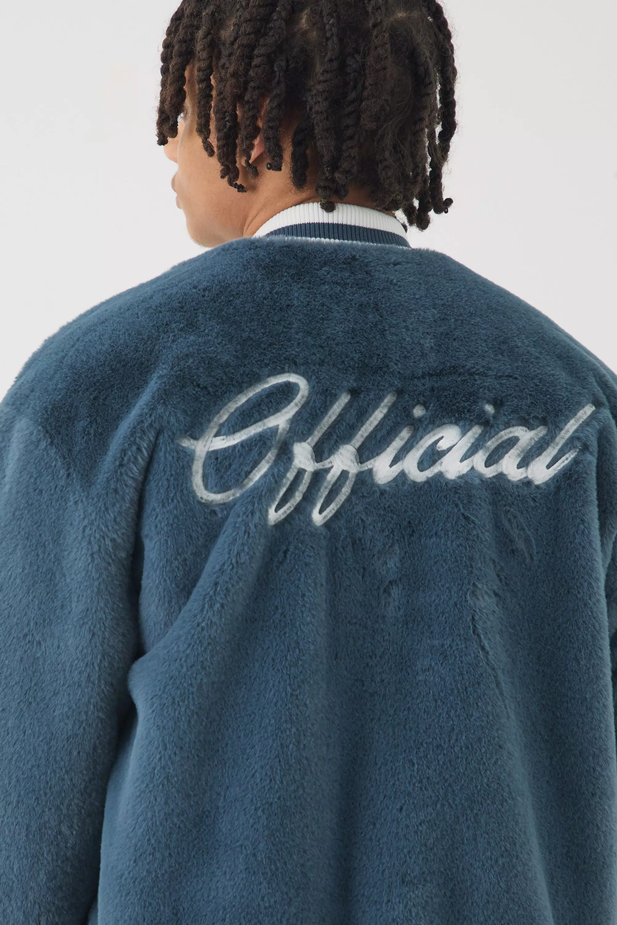 Blaue Official Kunstfell-Bomberjacke, Blue alternatives Bild