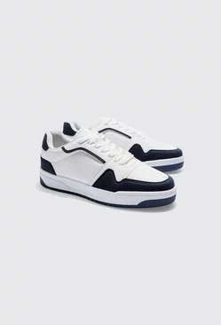 Chunky Sole Contrast Trainers White