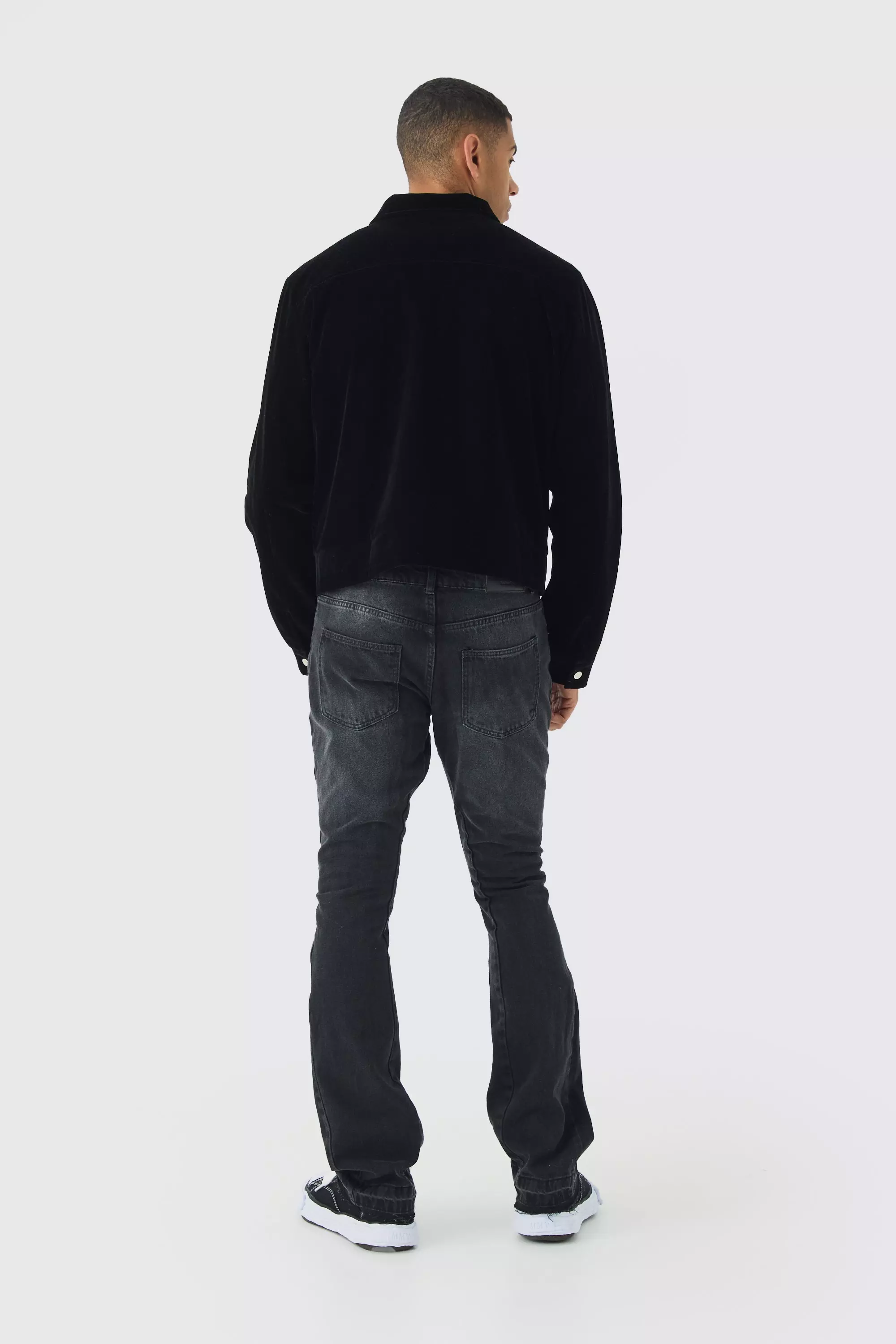 Veste oversize en velours, Black autre image