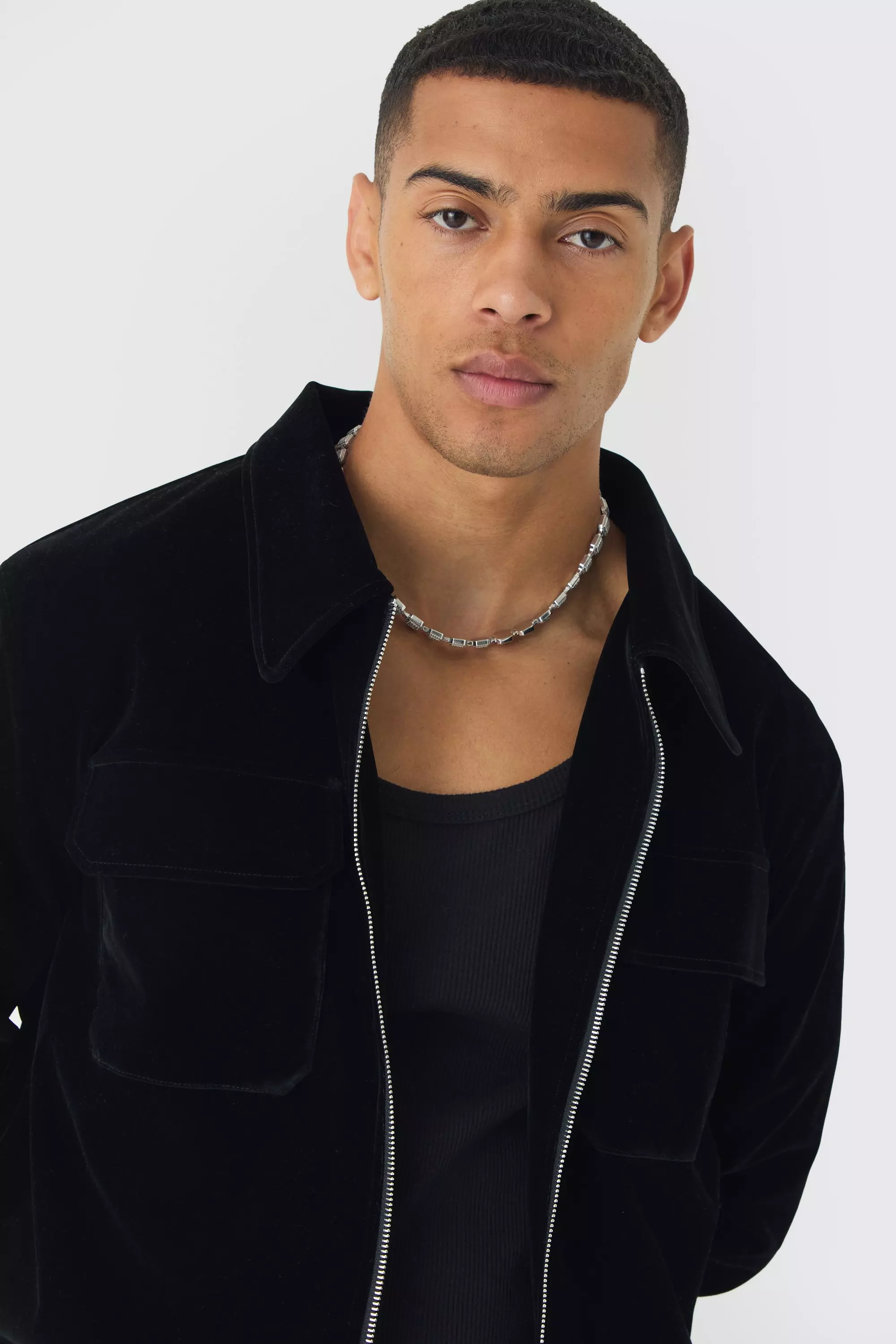 Veste oversize en velours, Black autre image