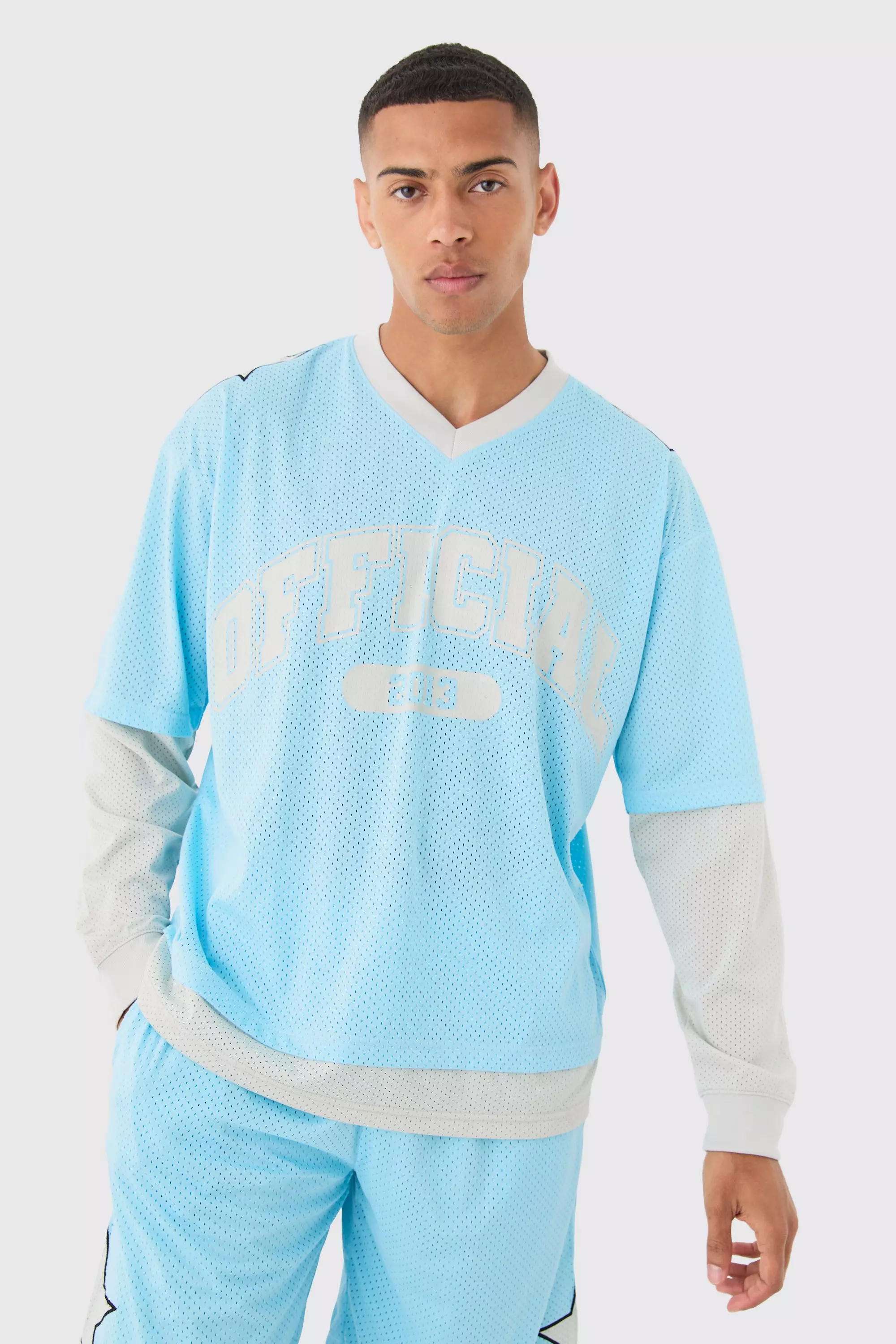 Top oversize en mesh - Official, Blue autre image