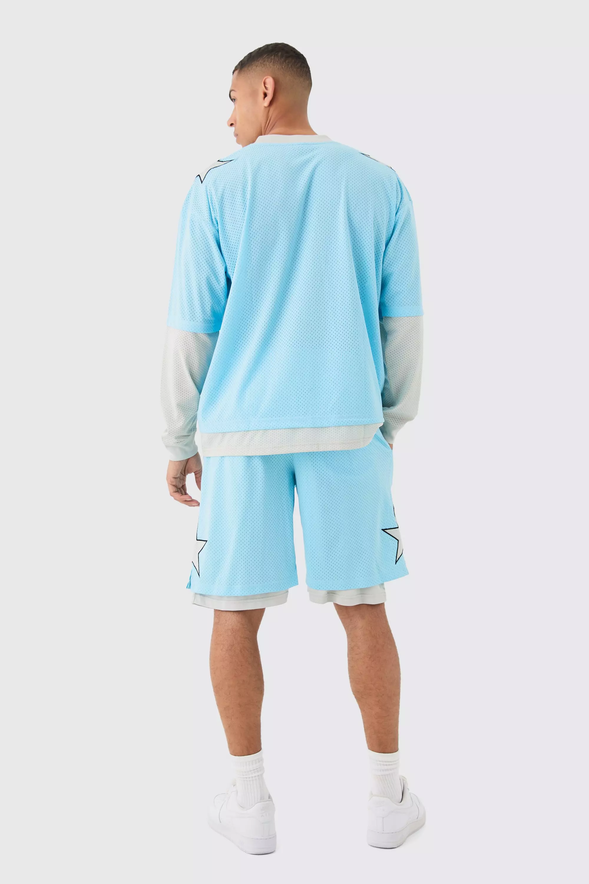 Top oversize en mesh - Official, Blue autre image