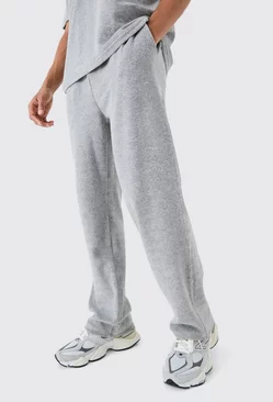 Grey Relaxed Fit Towelling Joggers
