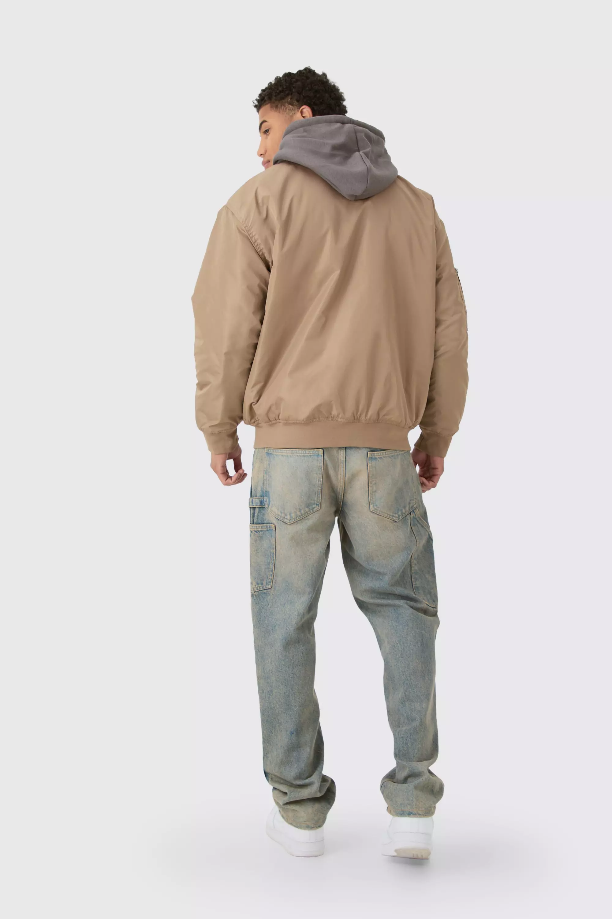 Stone Oversized Ma1 Bomberjack Met Capuchon alternatieve afbeelding