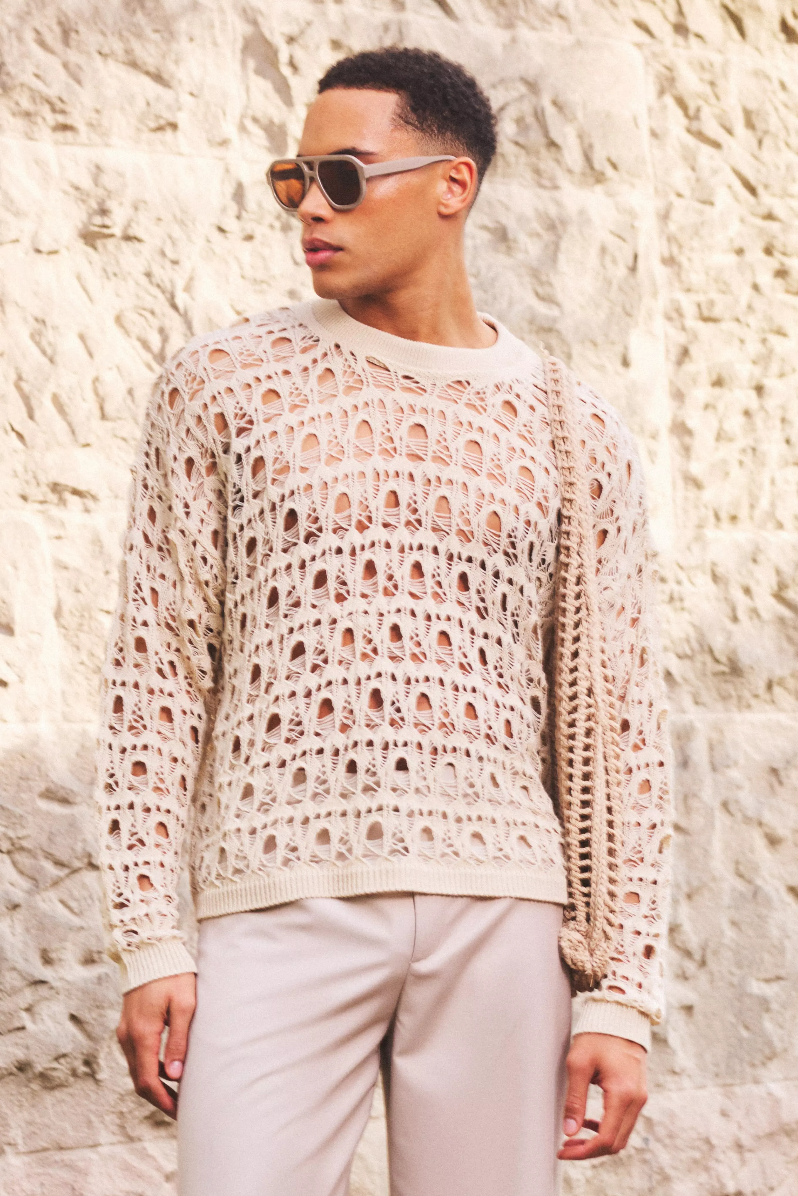 Open weave jumper hotsell