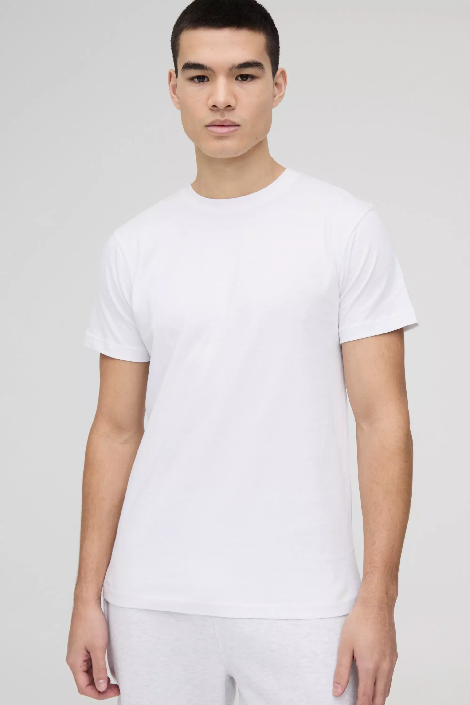 White Basic Crew Neck T-shirt