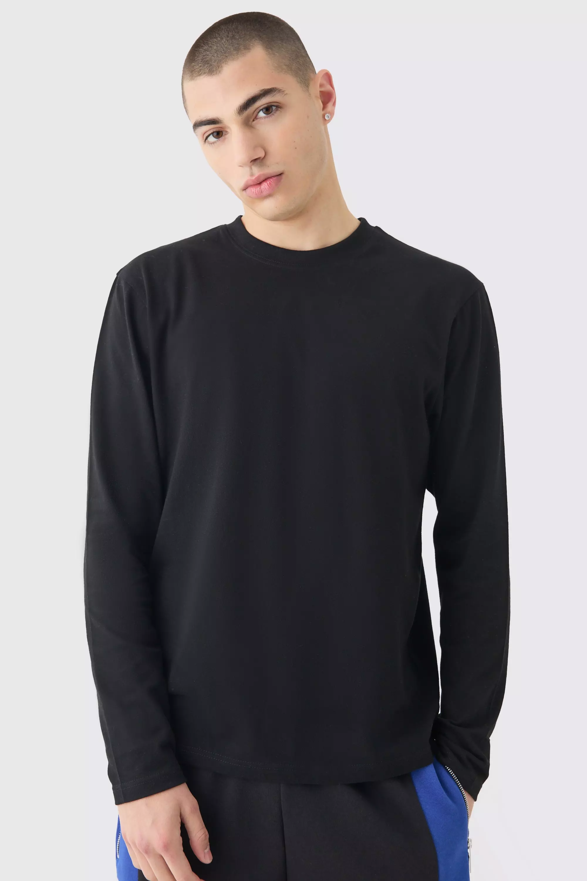 Long Sleeve Crew Neck T-shirt Black