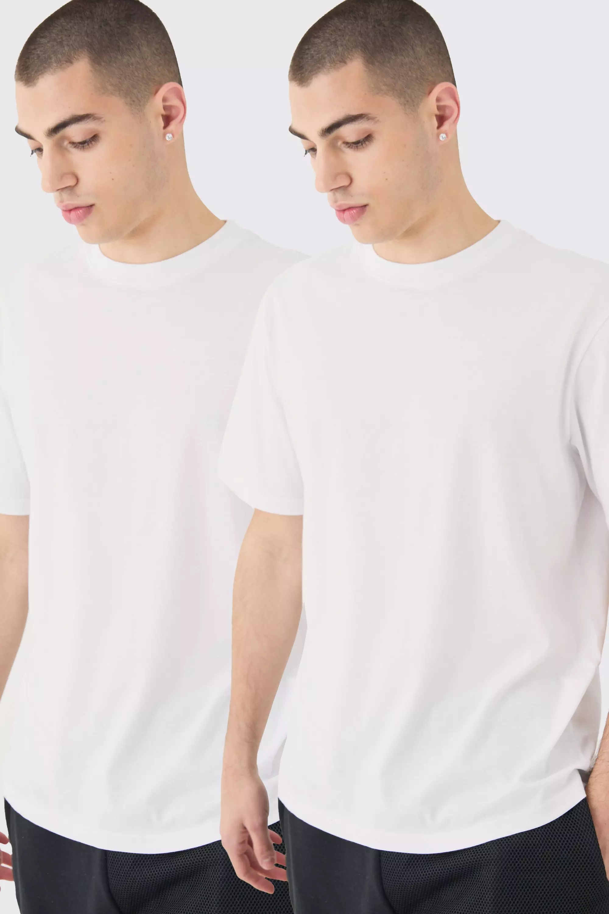 White 2 Pack Basic T-shirt