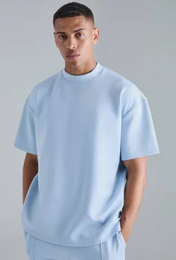 Oversized Scuba T-shirt Pastel blue