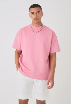 Oversized Scuba T-shirt bright pink