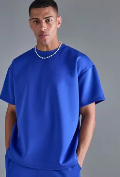 Oversized Scuba T-shirt Cobalt