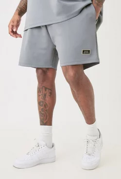 Charcoal Grey Plus Relaxed Fit Scuba Short