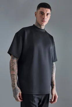 Tall Oversized Scuba T-shirt Black
