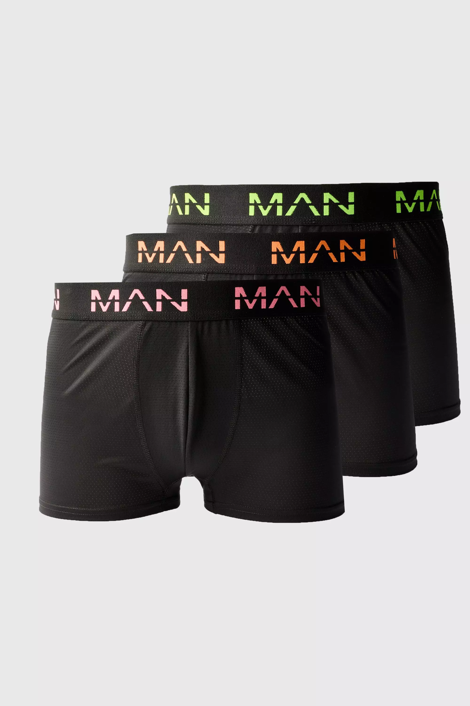 Multi Man Active Performance 3 Pack Boxer Neon Logo alternative image