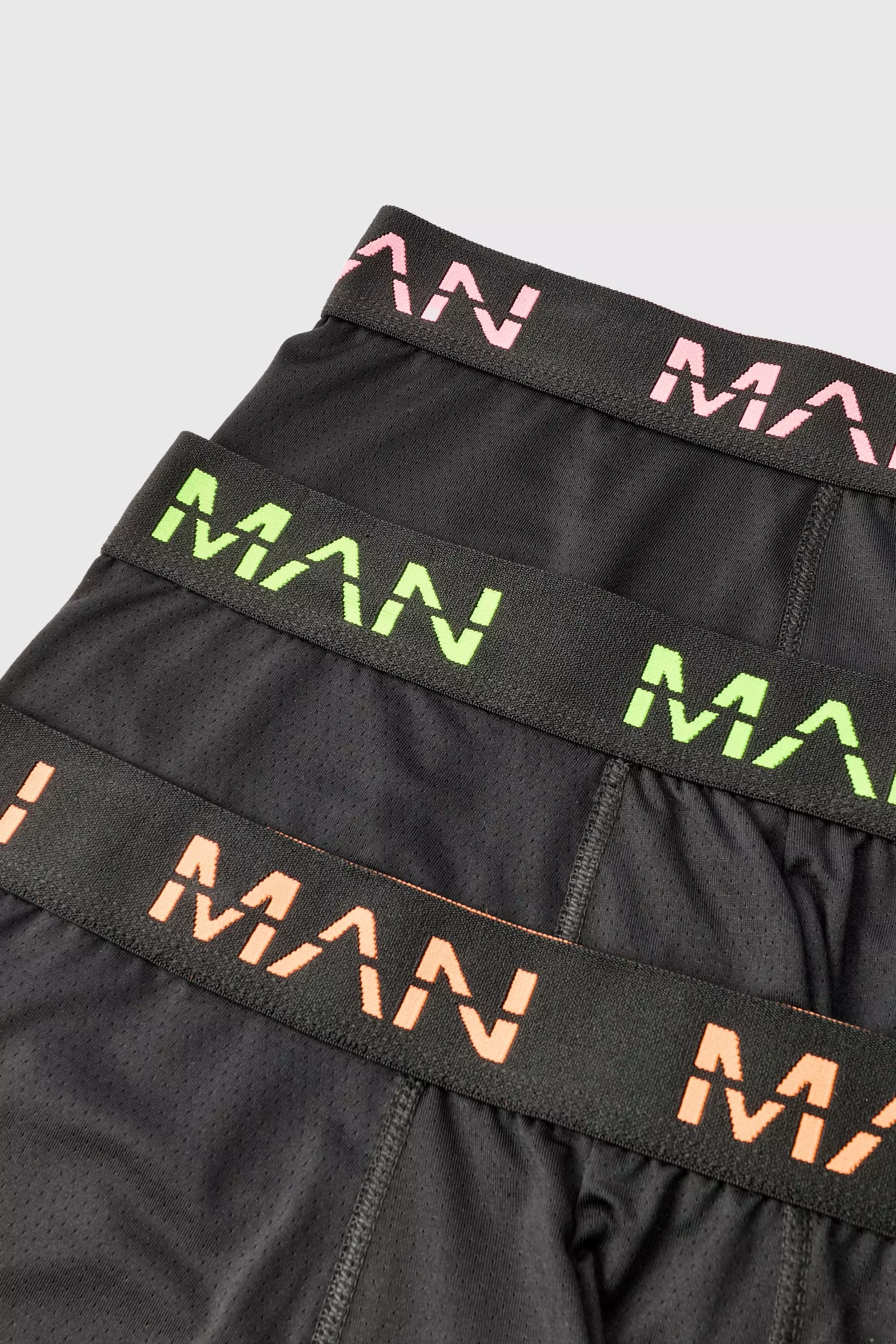 Multi Man Active Performance 3 Pack Boxer Neon Logo alternative image