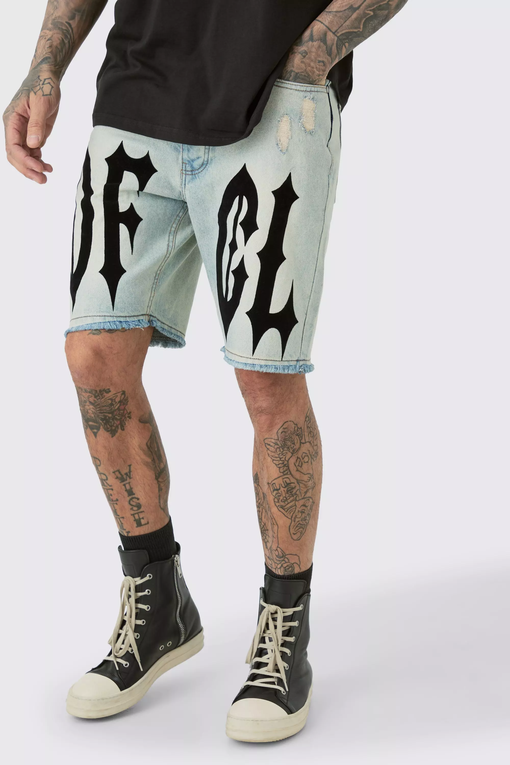 Tall Ice Blue Wash Straight Fit Short Ice blue