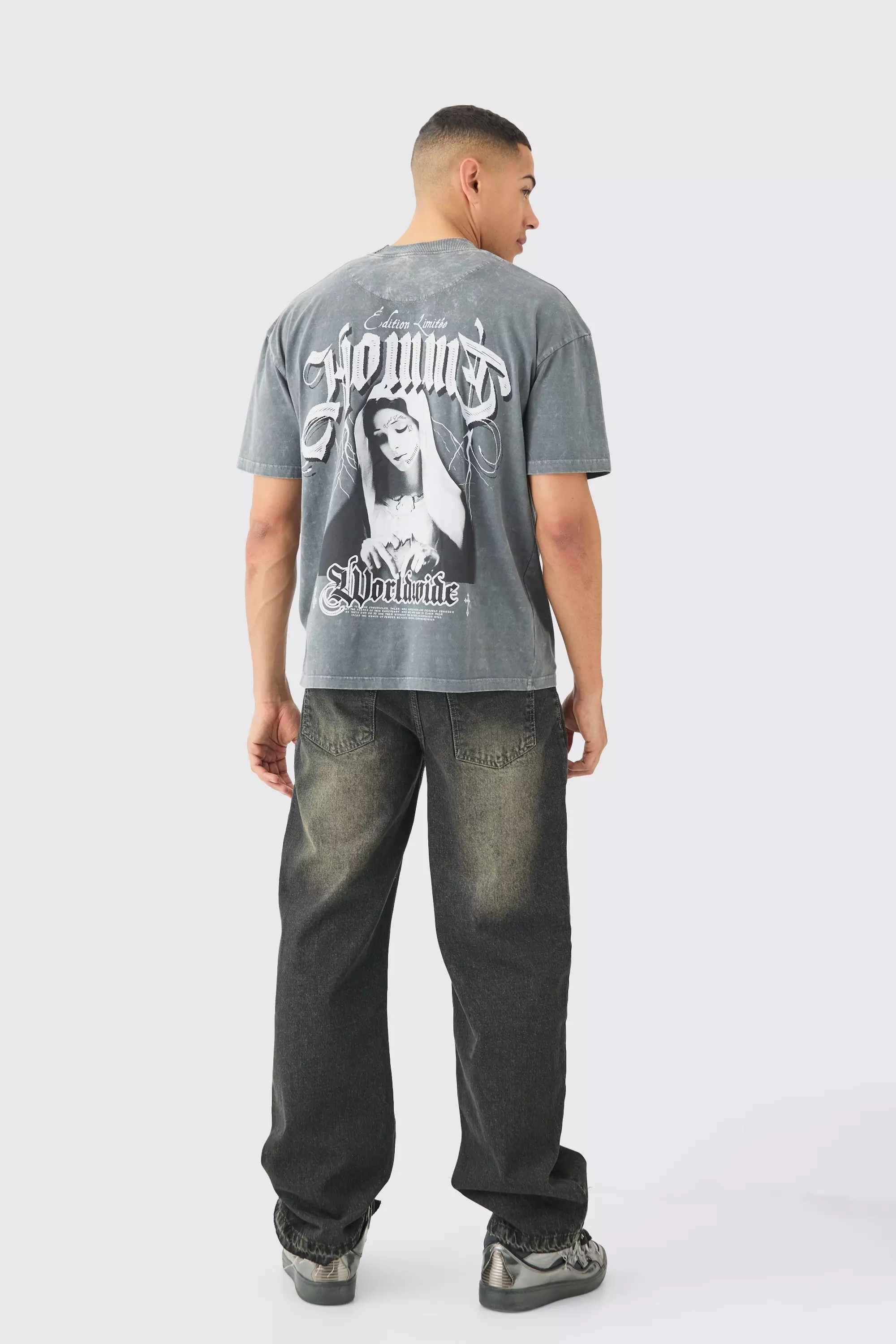 Lockere zerrissene Jeans in Grau, Grey alternatives Bild