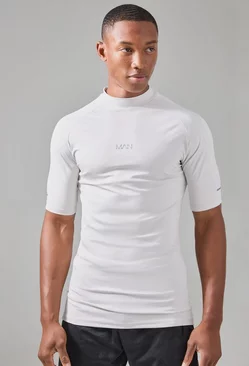 Man Active Compression T-shirt Grey
