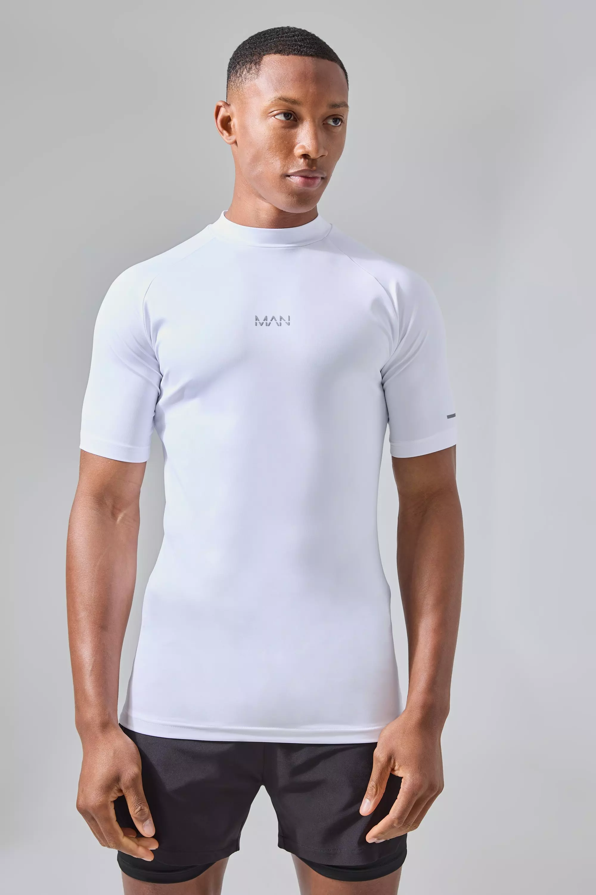 Man Active Compression T-shirt White