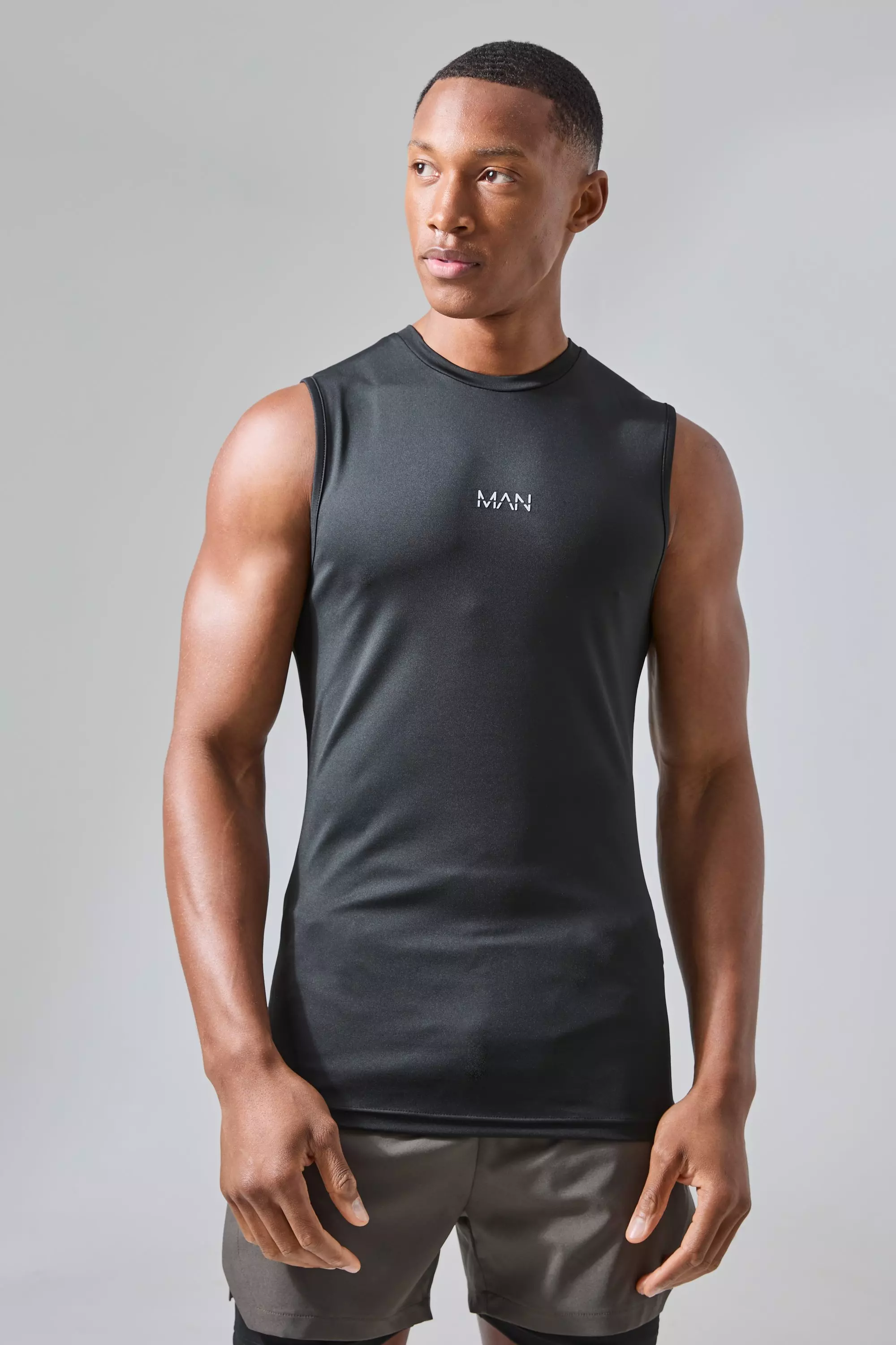 Man Active Compression Tank Black