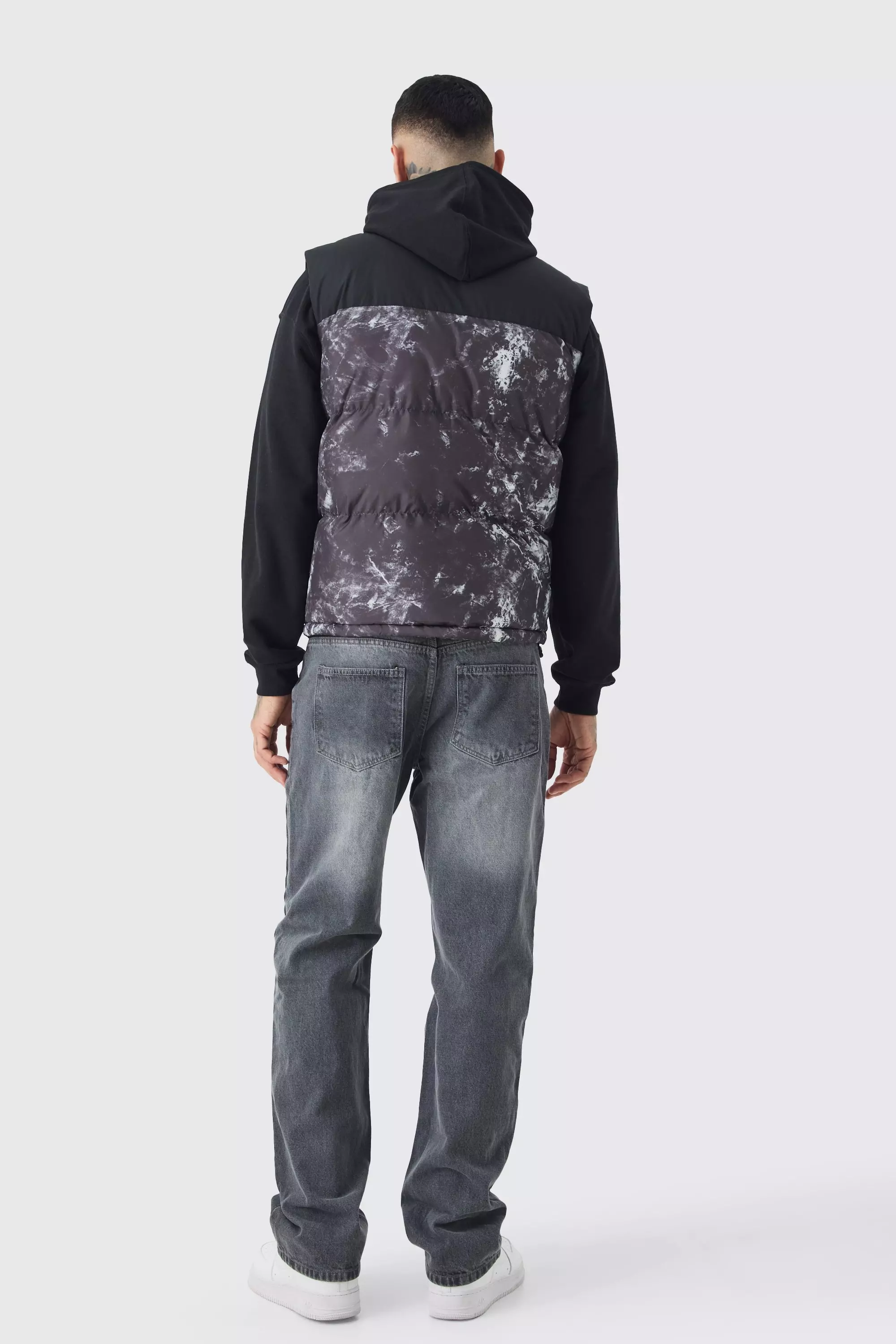 Tall - Veste sans manches à col montant, Charcoal autre image