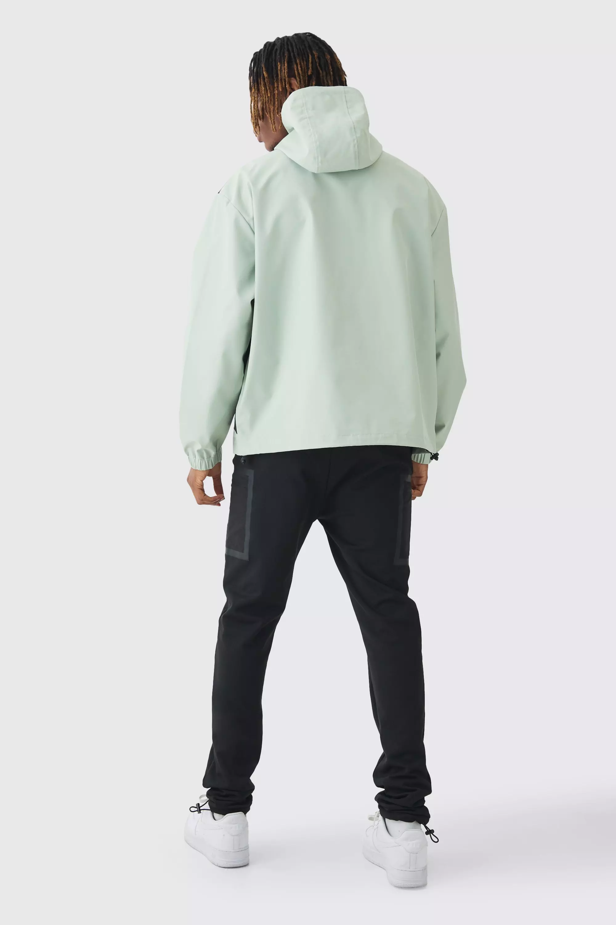 Tall - Coupe-vent oversize color block, Sage autre image