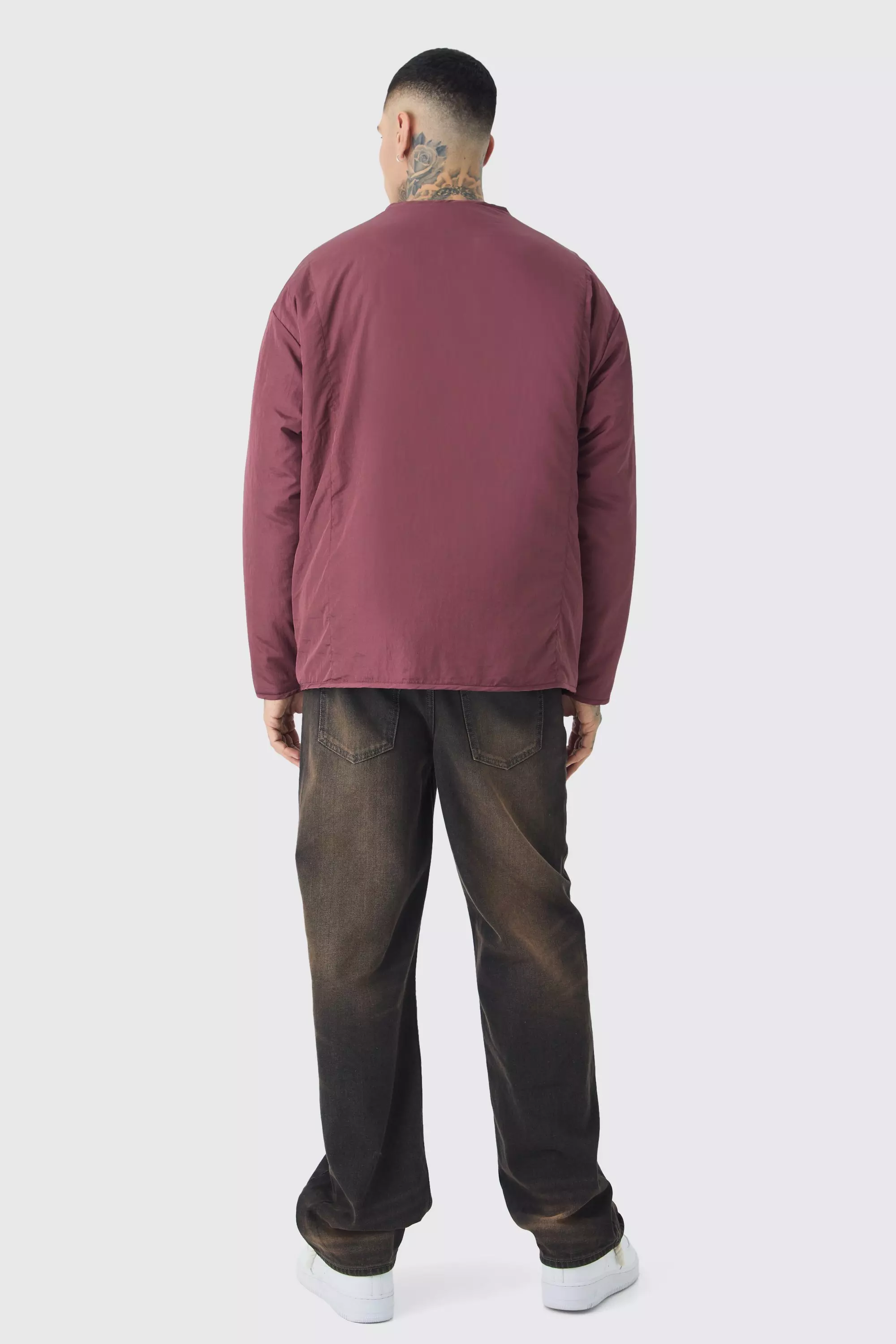 Tall - Bomber oversize matelassé, Wine autre image