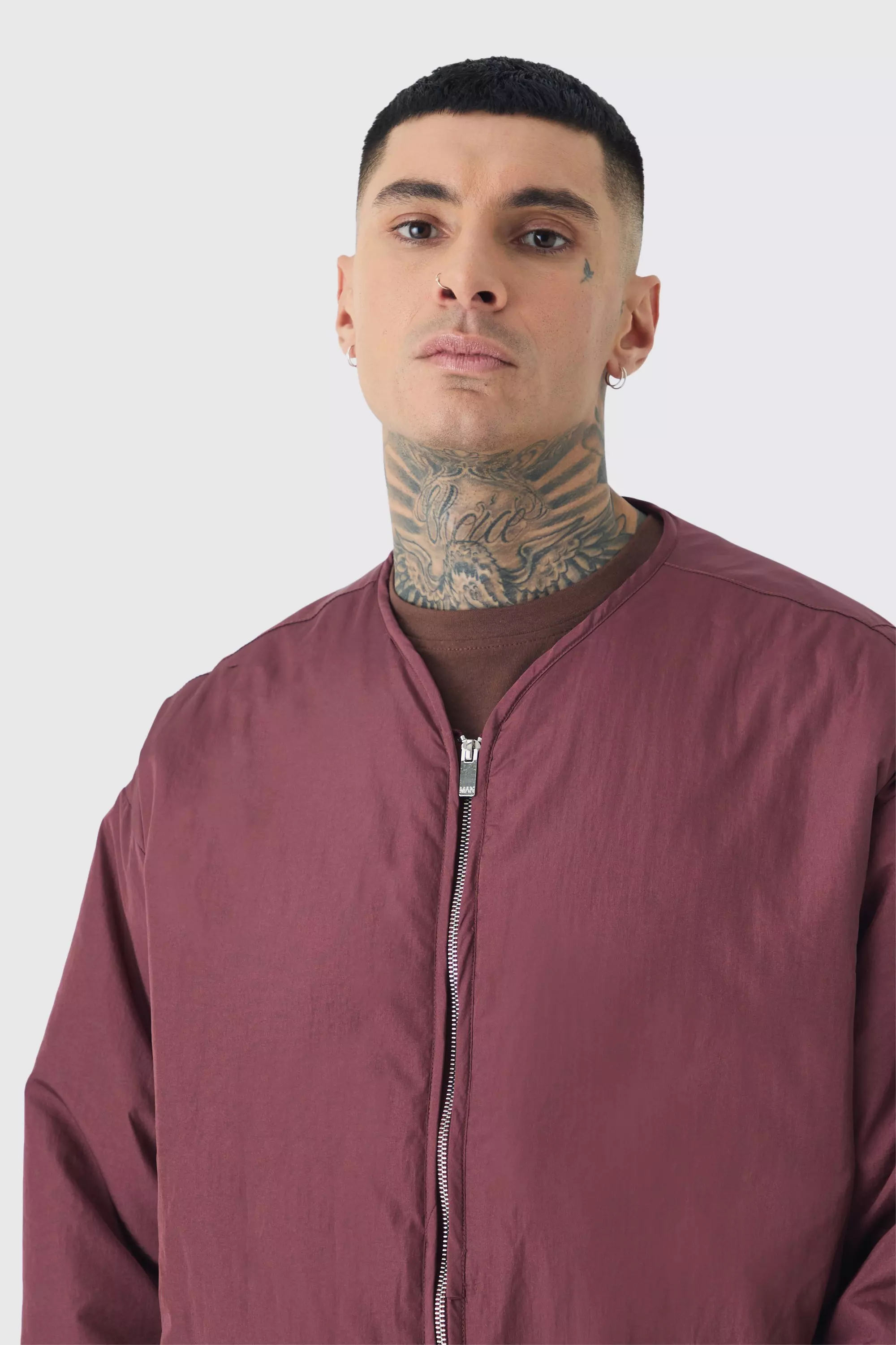 Tall - Bomber oversize matelassé, Wine autre image
