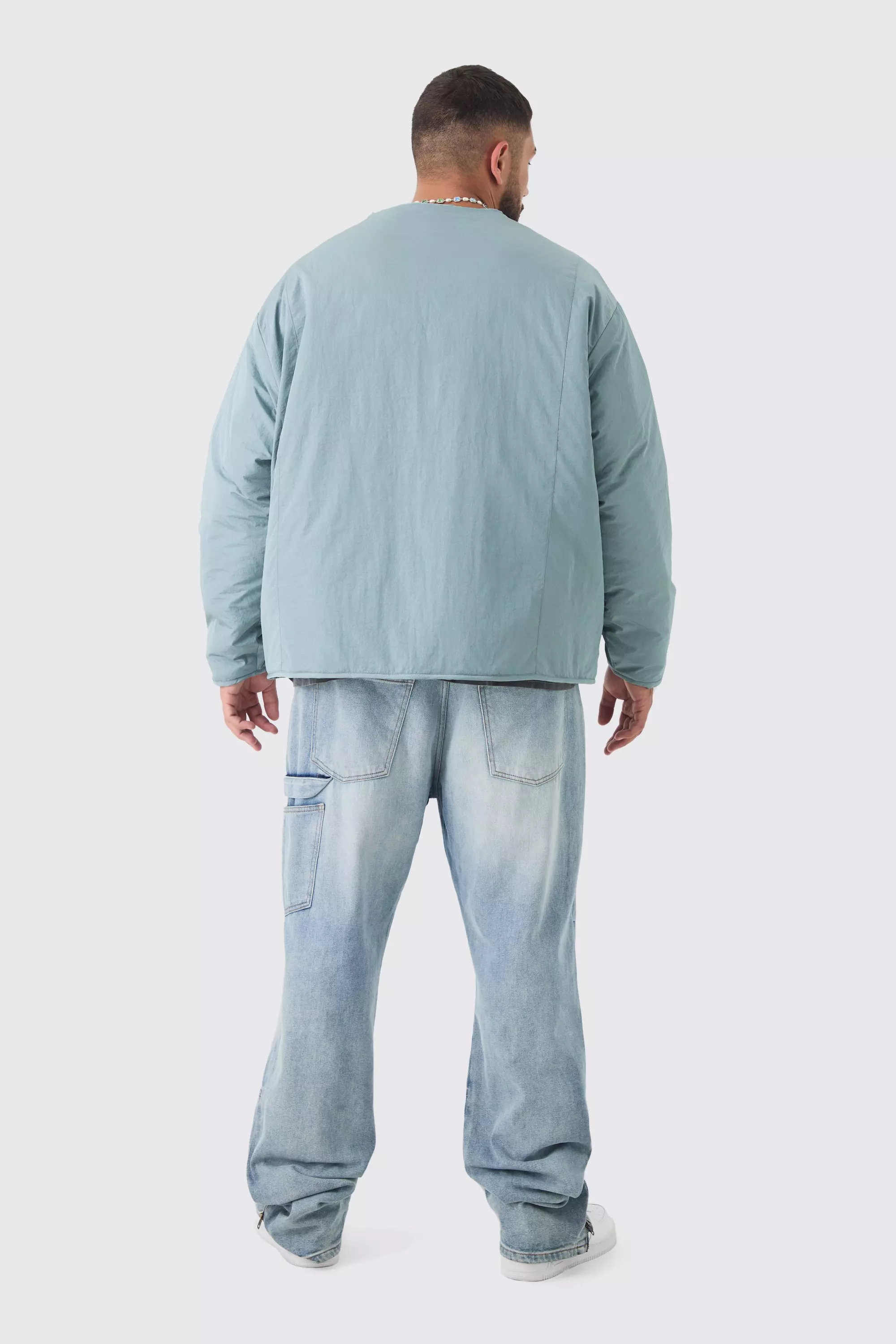 Grande taille - Bomber oversize matelassé, Slate autre image