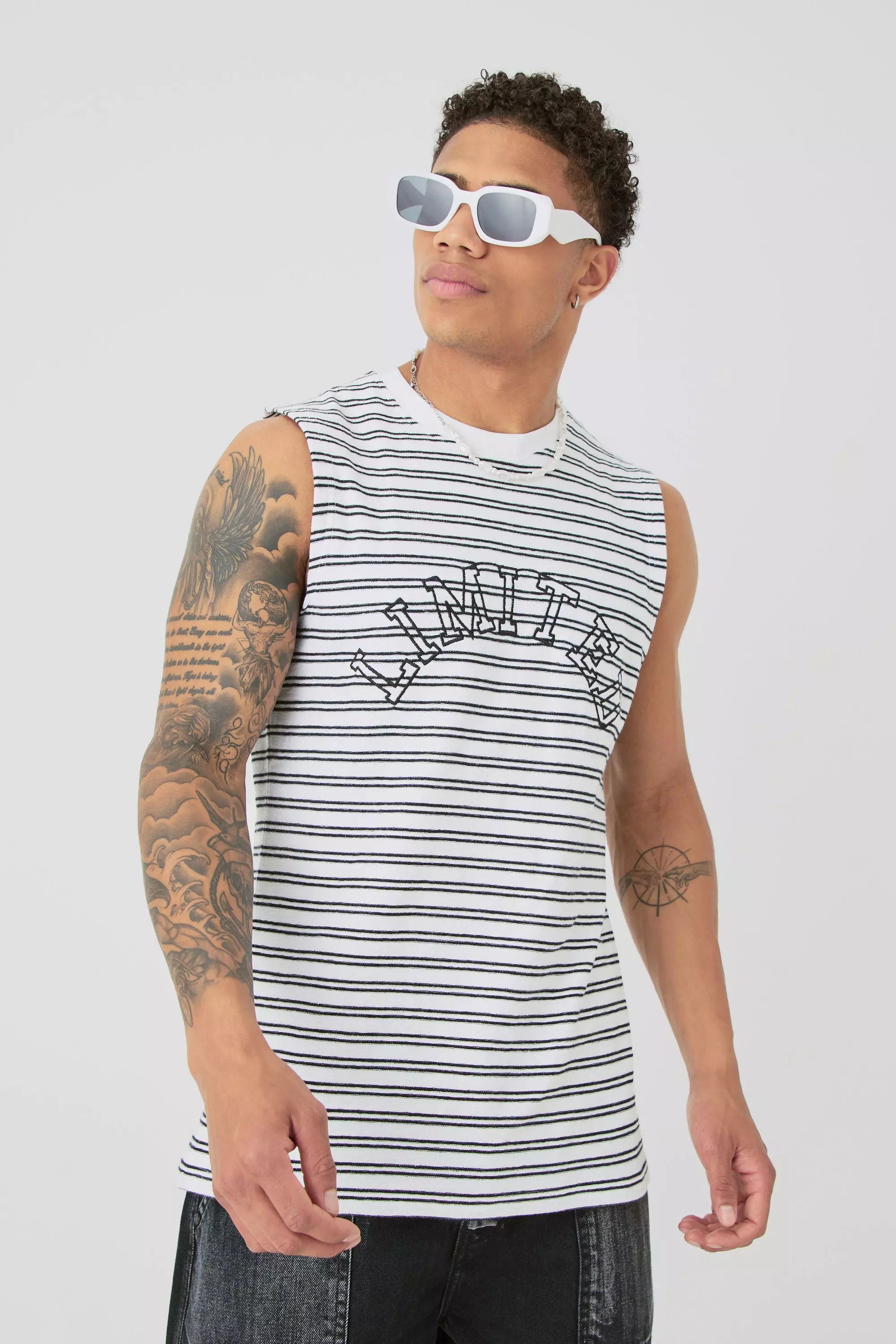 Limited Ribbed Striped Tank Multi