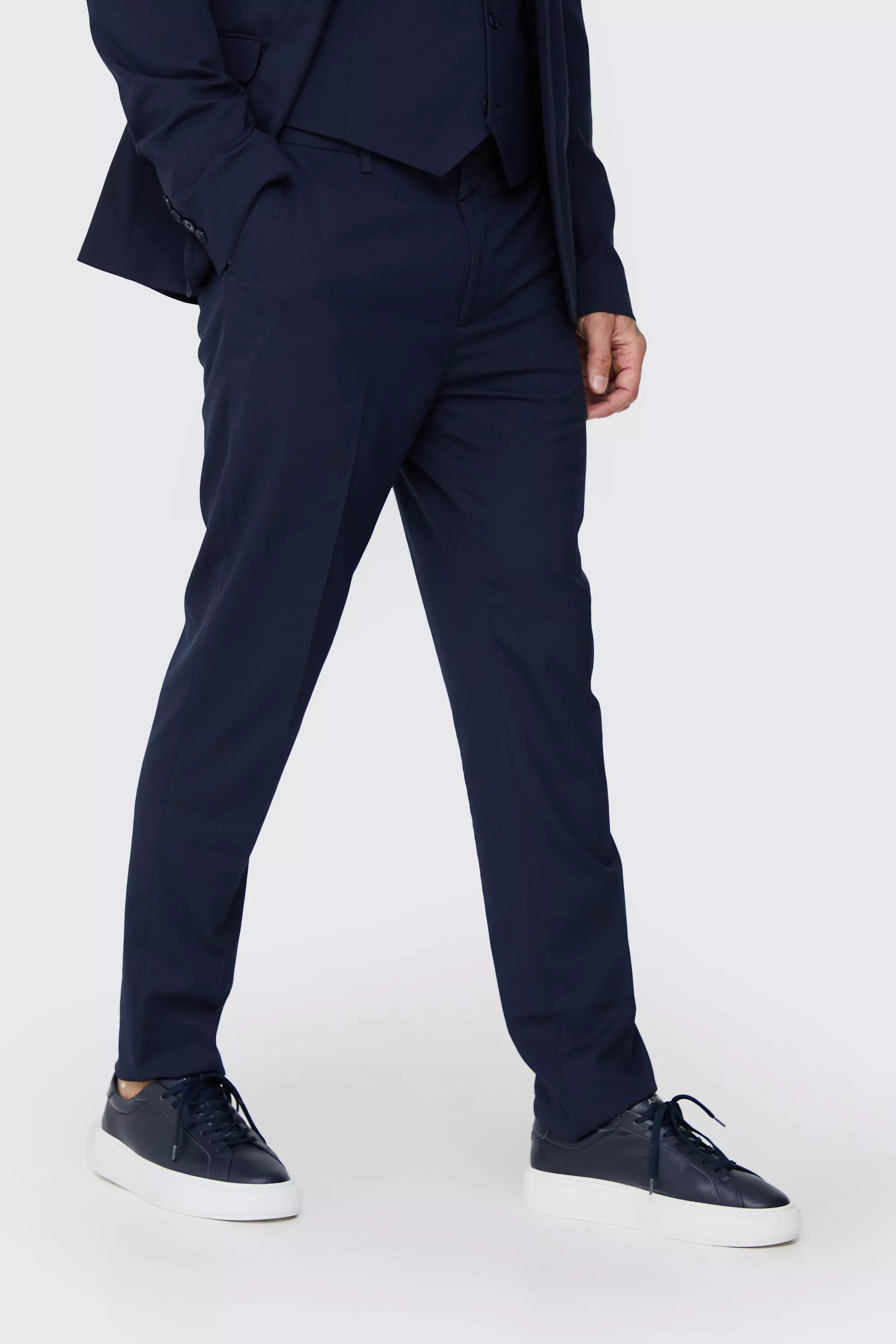 Navy Tall Essential Slim Fit Dress Pants In Navy