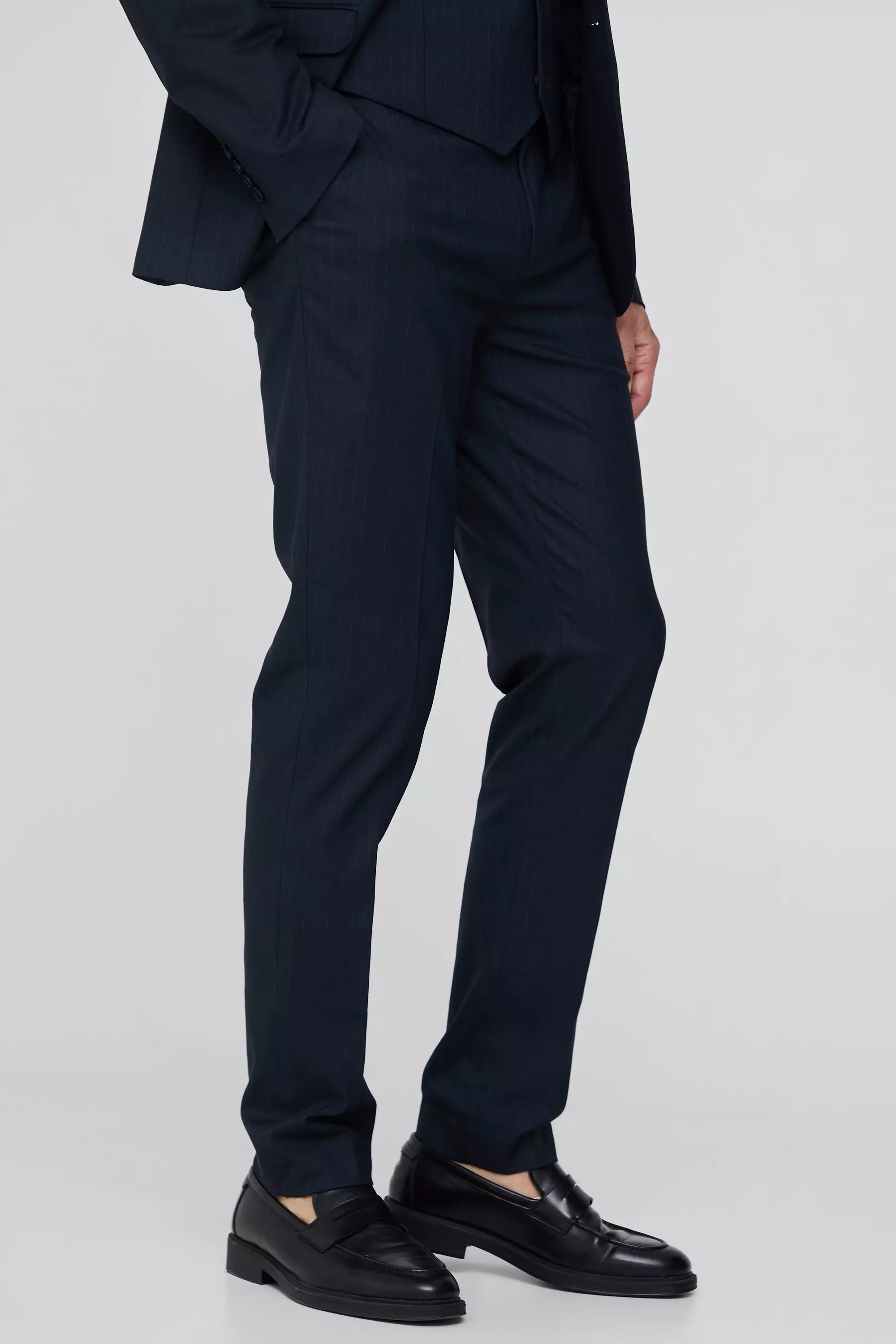 Tall Navy Pinstripe Slim Fit Suit Trouser alternative image