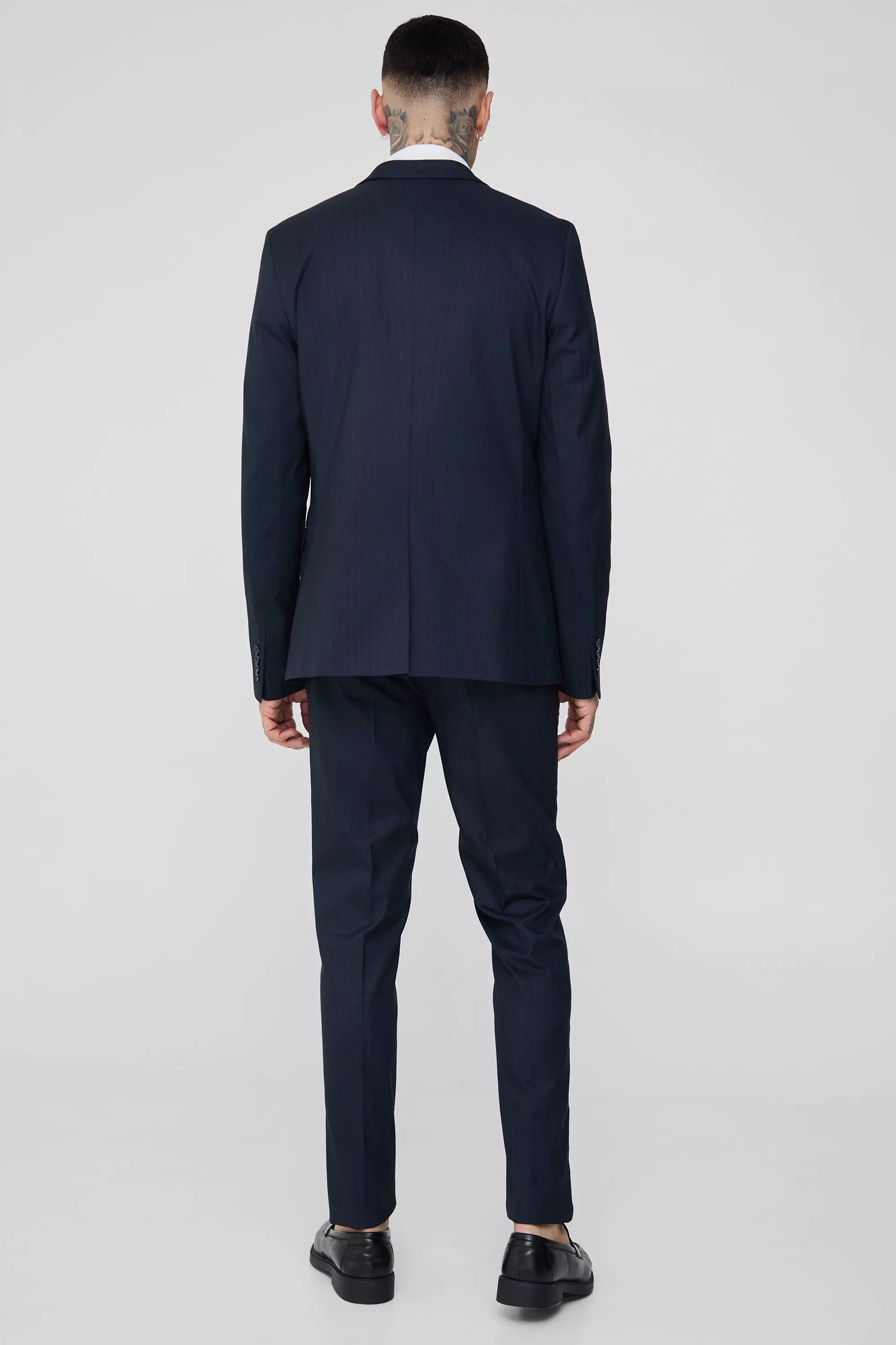 Tall Navy Pinstripe Slim Fit Suit Trouser alternative image