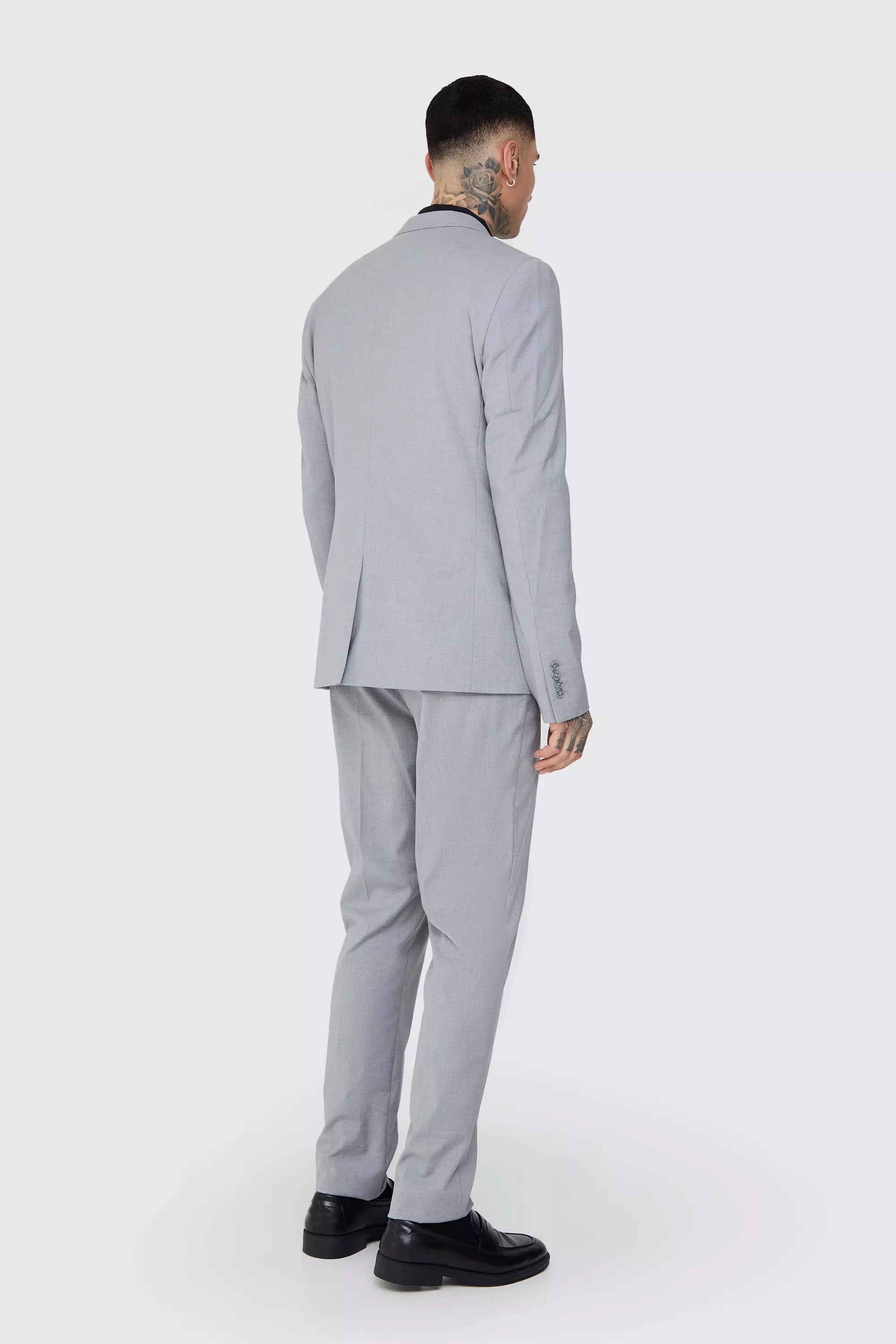 Grey Tall Grijze Essential Slim Fit Pantalons alternatieve afbeelding