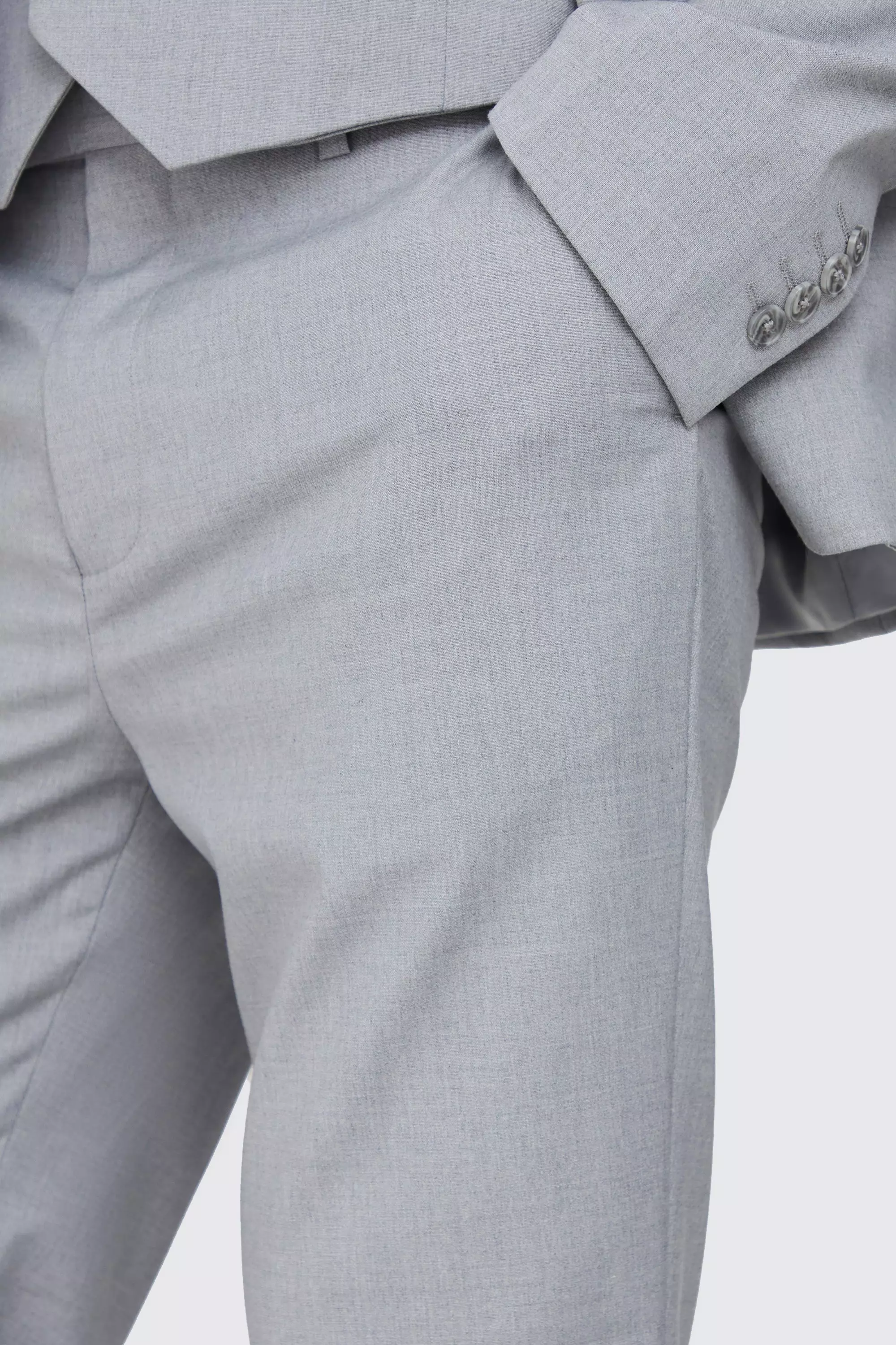 Grey Tall Grijze Essential Slim Fit Pantalons alternatieve afbeelding