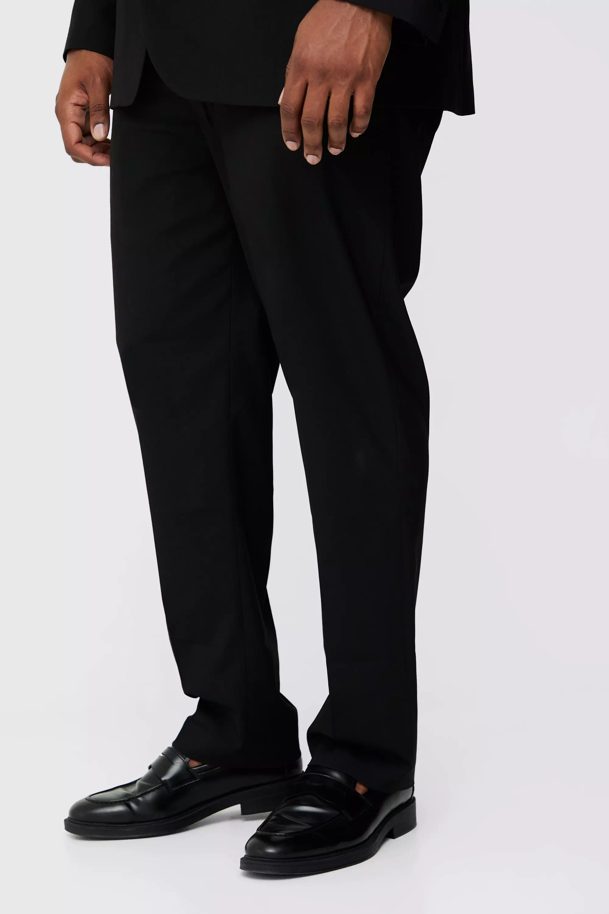 Plus Regular Fit Suit Trouser In Black Black