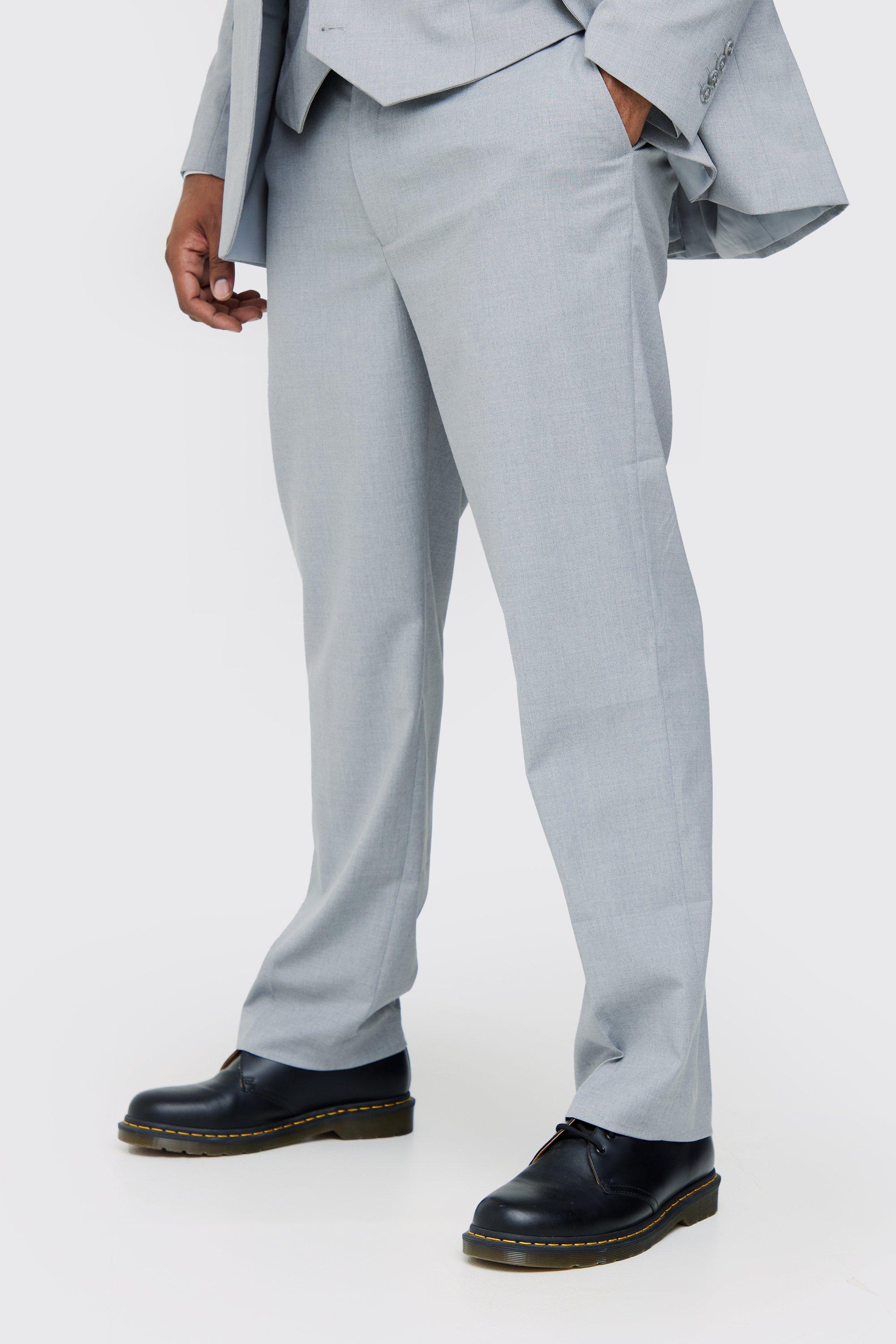 Grande taille - Pantalon de costume droit gris, Grey