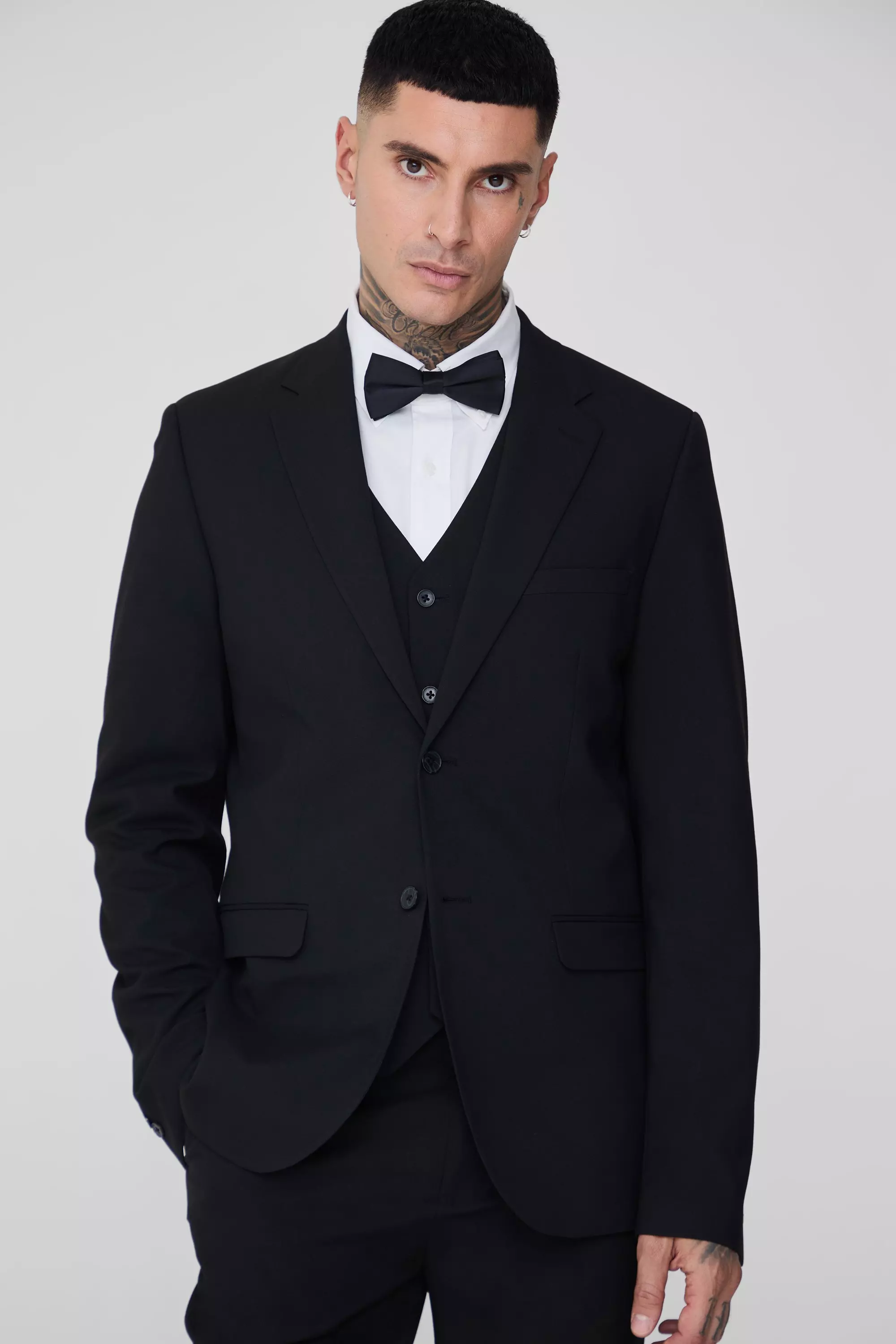 Tall Essential Slim Fit Suit in Black alternative image