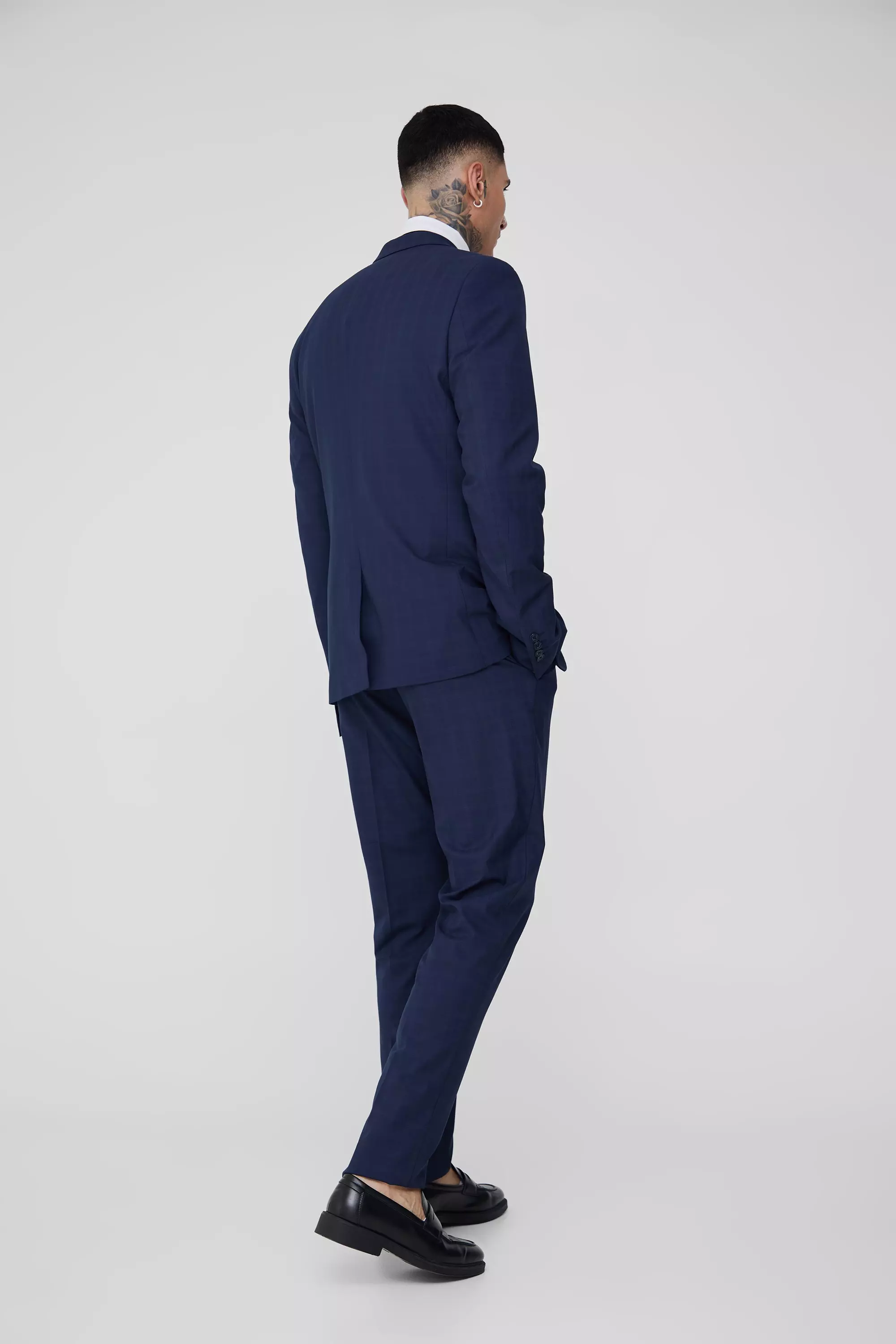 Tall - Veste de costume droite à carreaux, Dark blue autre image