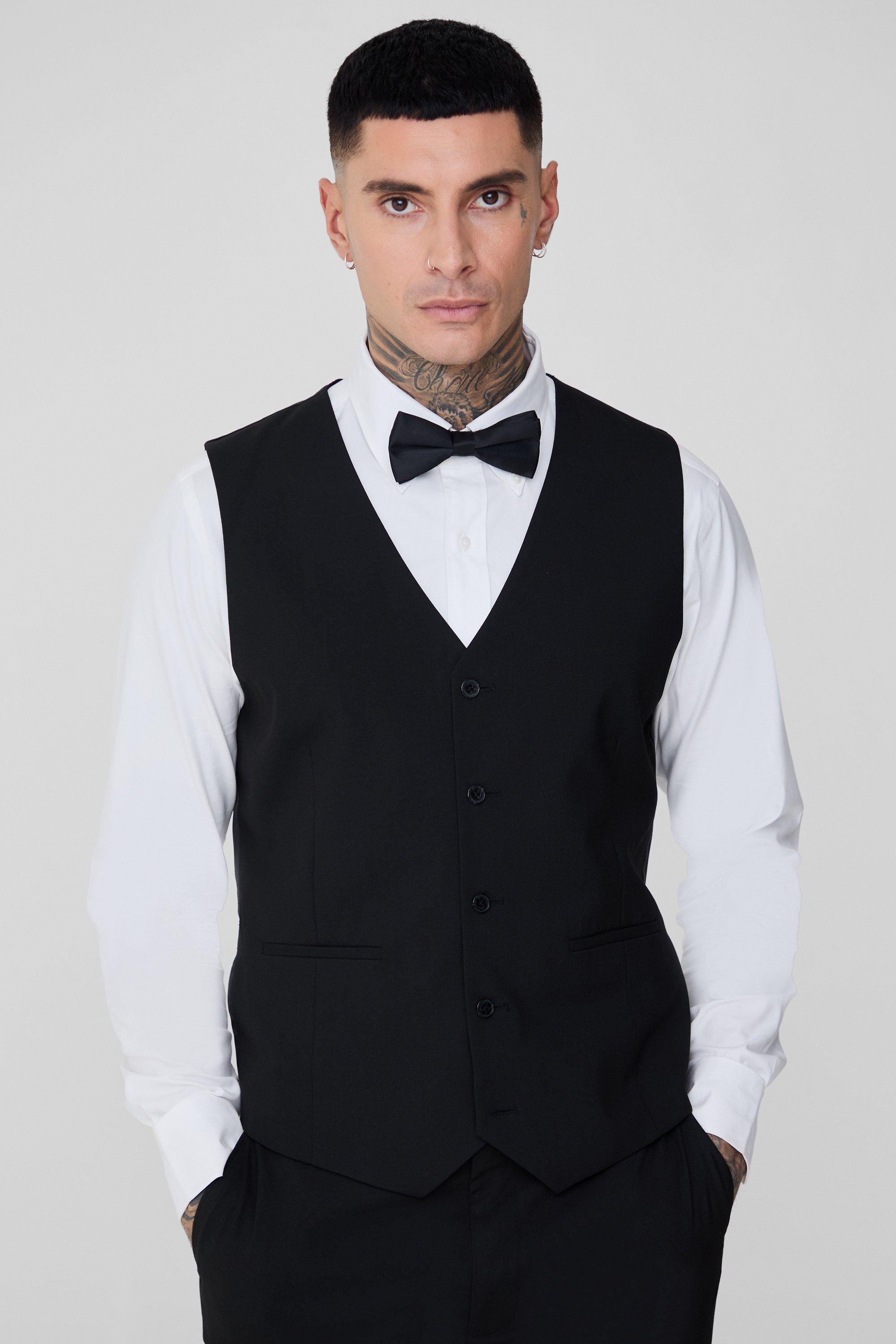 Tall Essential Waistcoat In Black