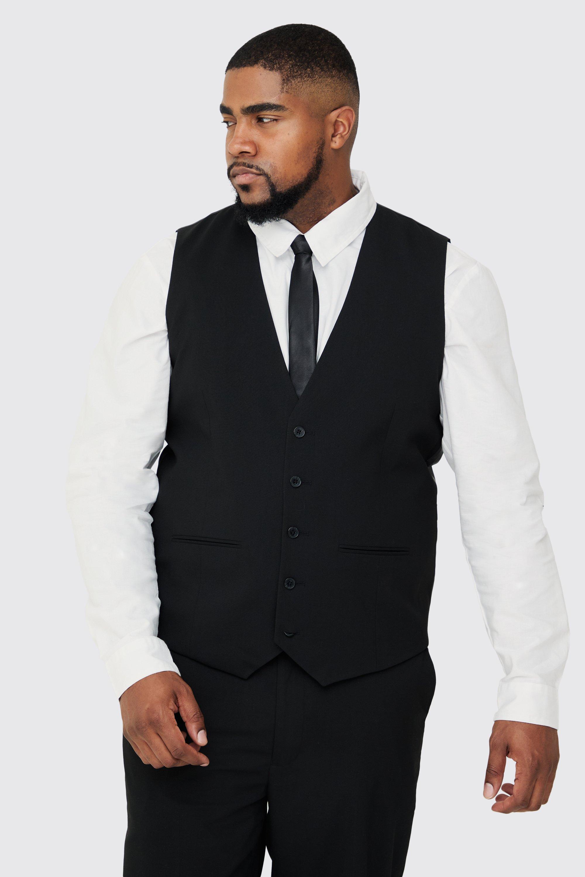 Plus Waistcoat In Black