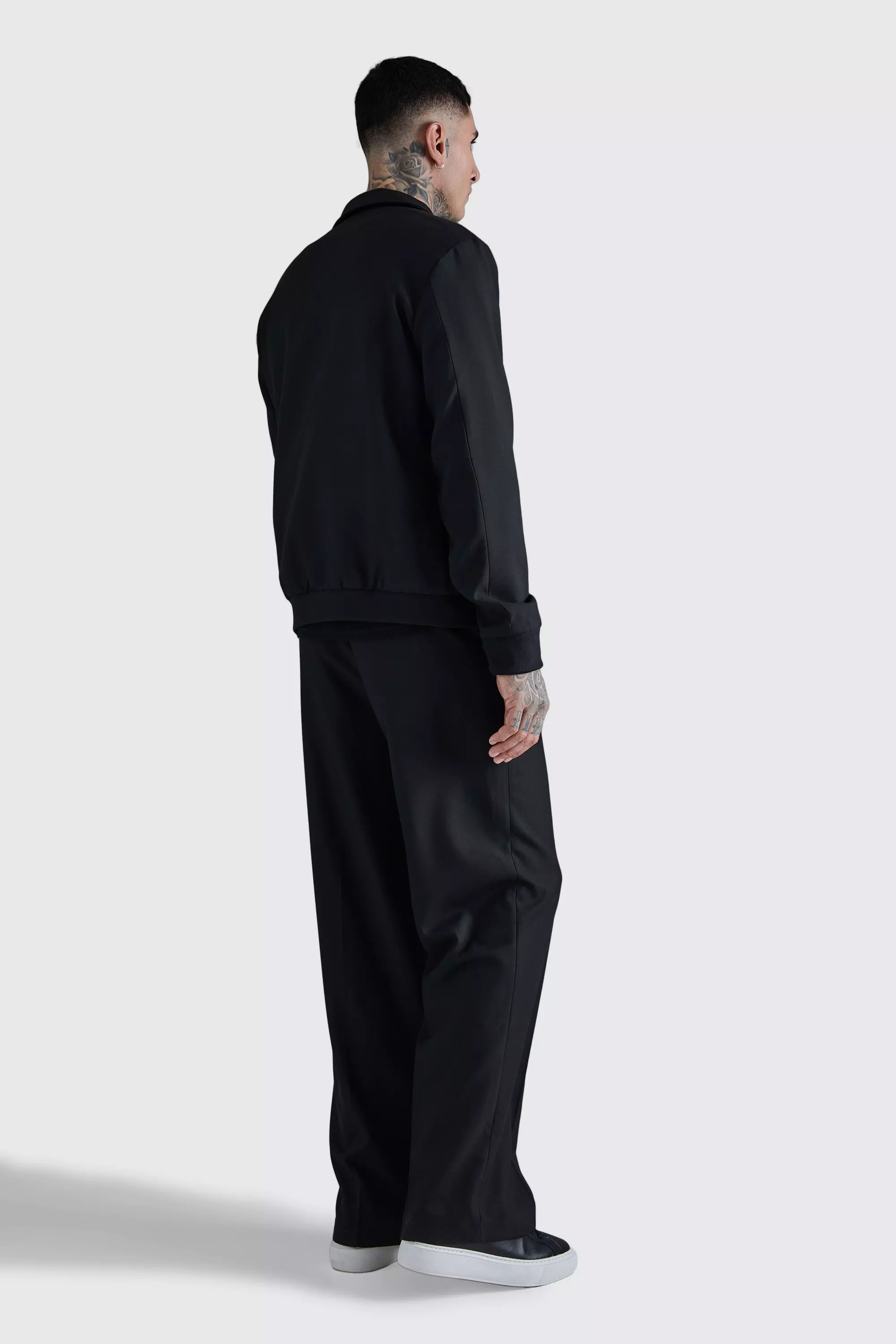 Black Tall Fixed Waist Relaxed Trousers alternative image