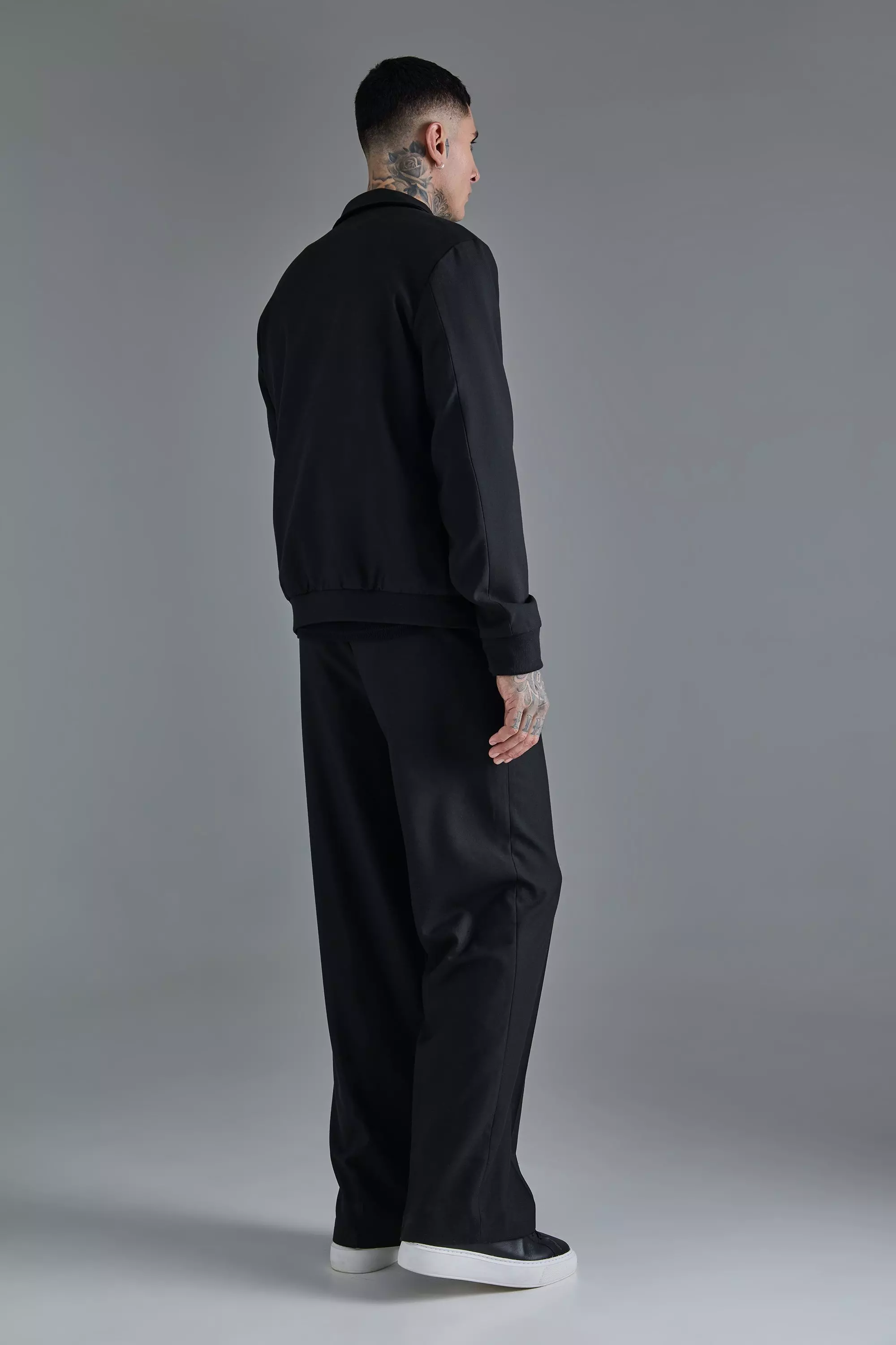Tall - Bomber oversize habillé à rayures, Black autre image