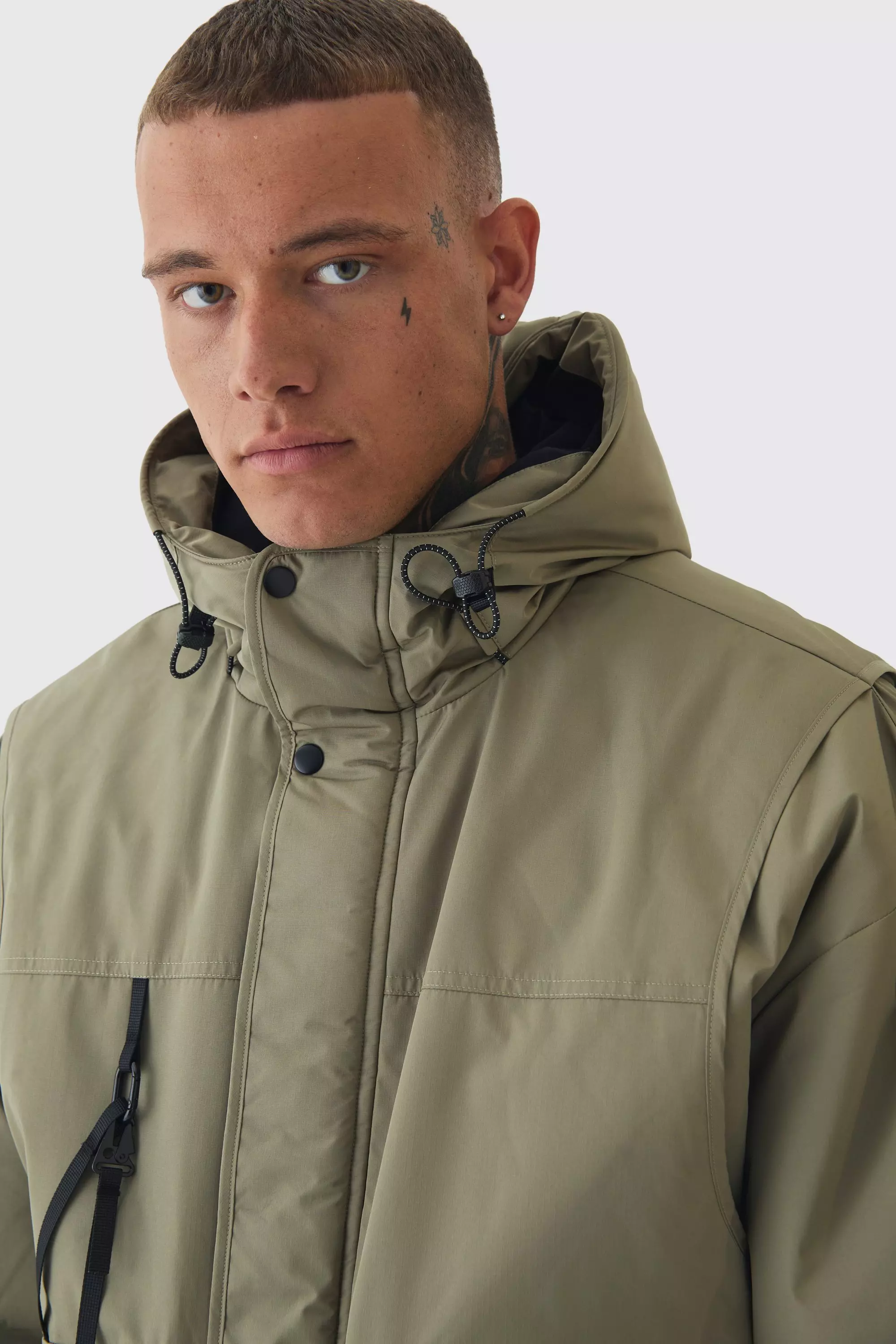 Boohooman utility jacket hot sale
