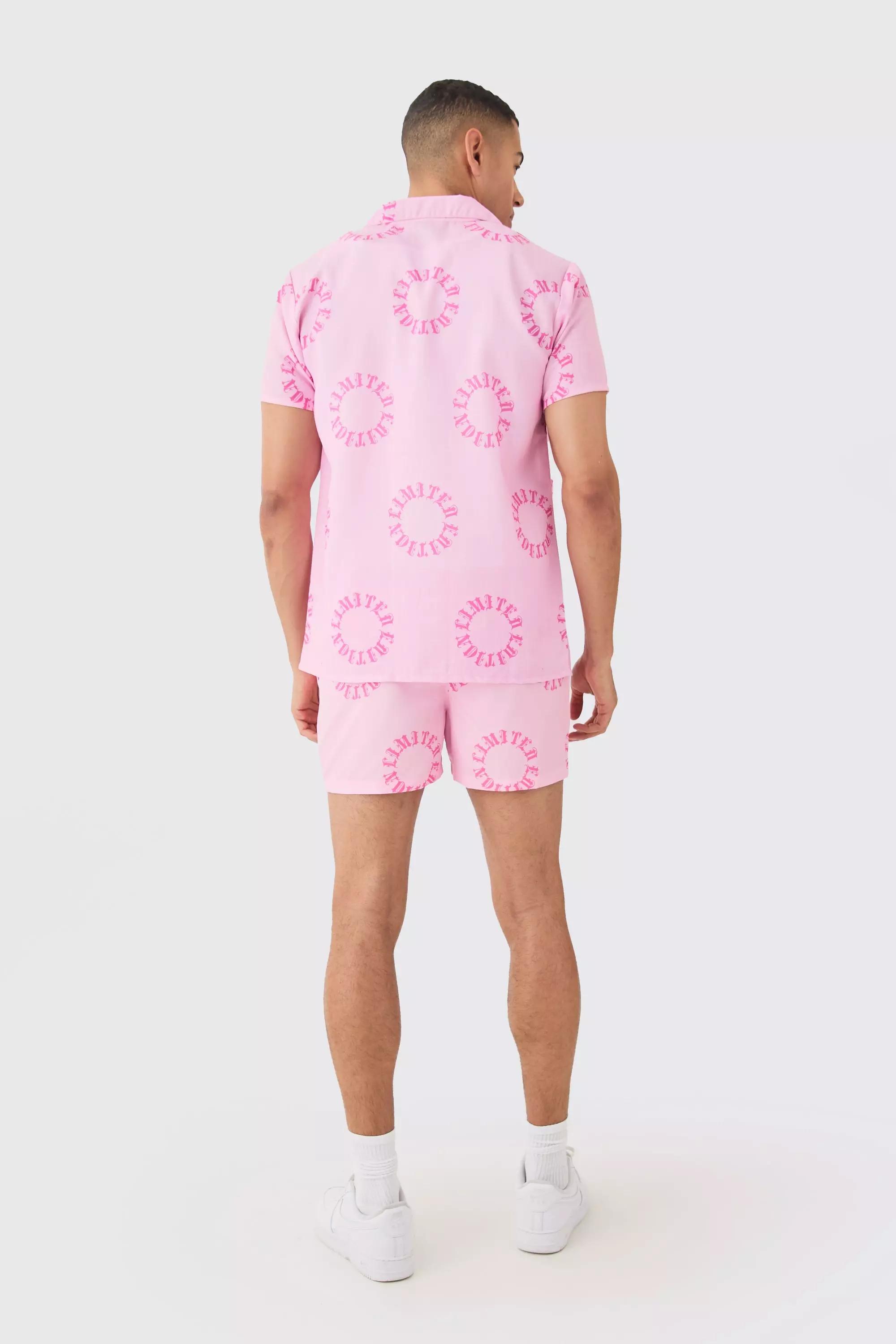 Pink Worldwide Regular Fit Overhemd En Zwembroek Set alternatieve afbeelding