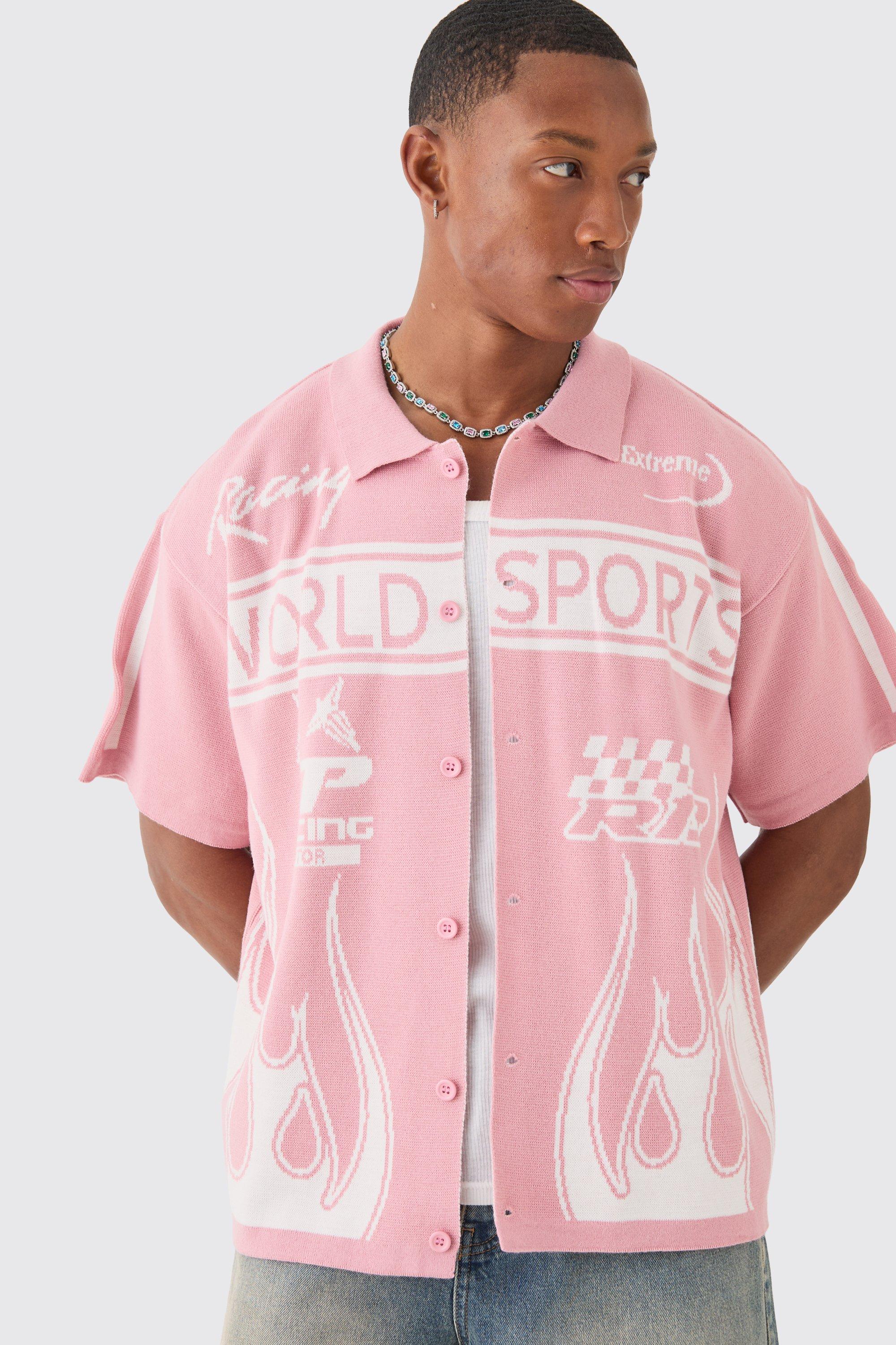 Men s Pink Short Sleeve Shirts boohooMAN UK