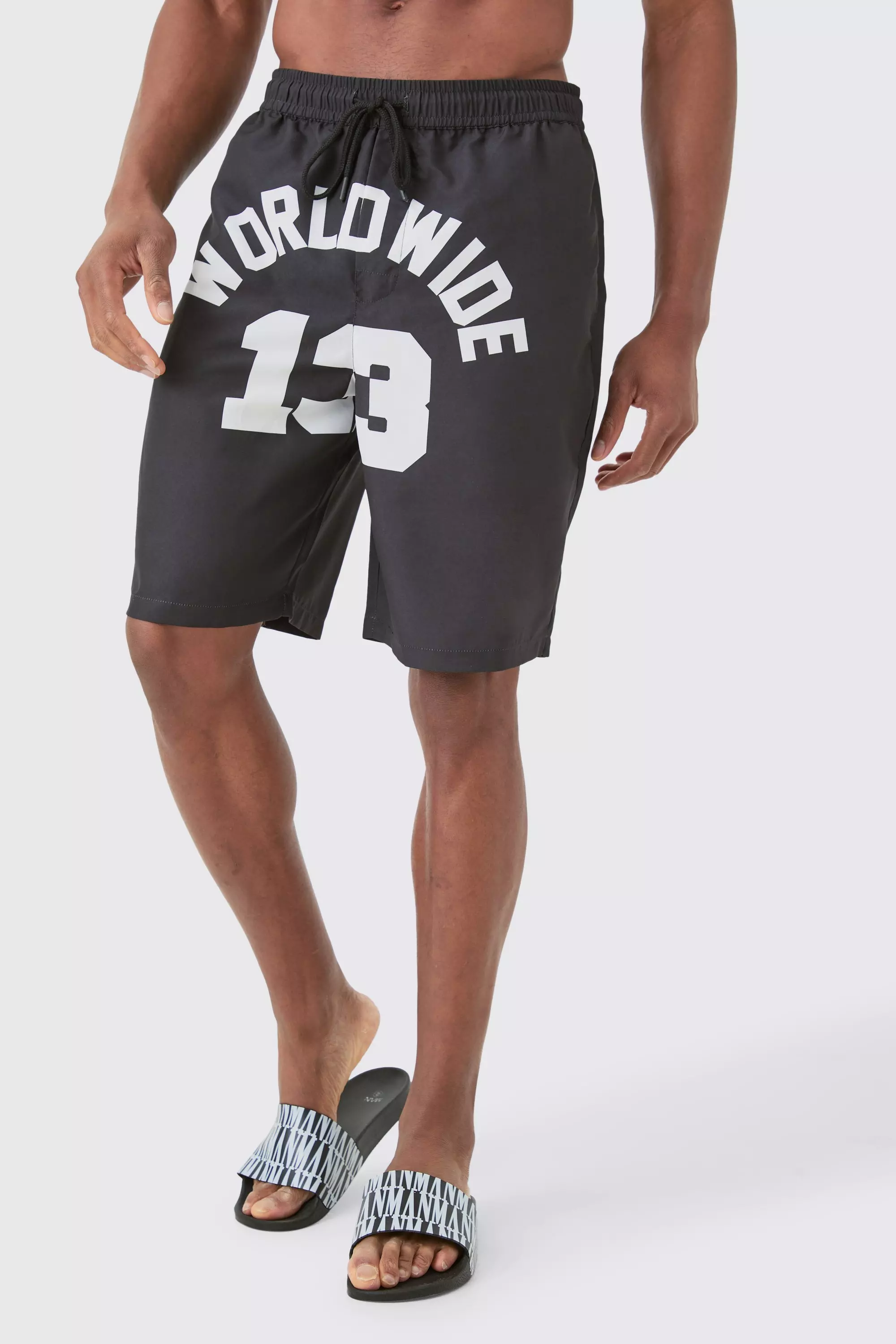 Black Worldwide Board Swim Short alternative image