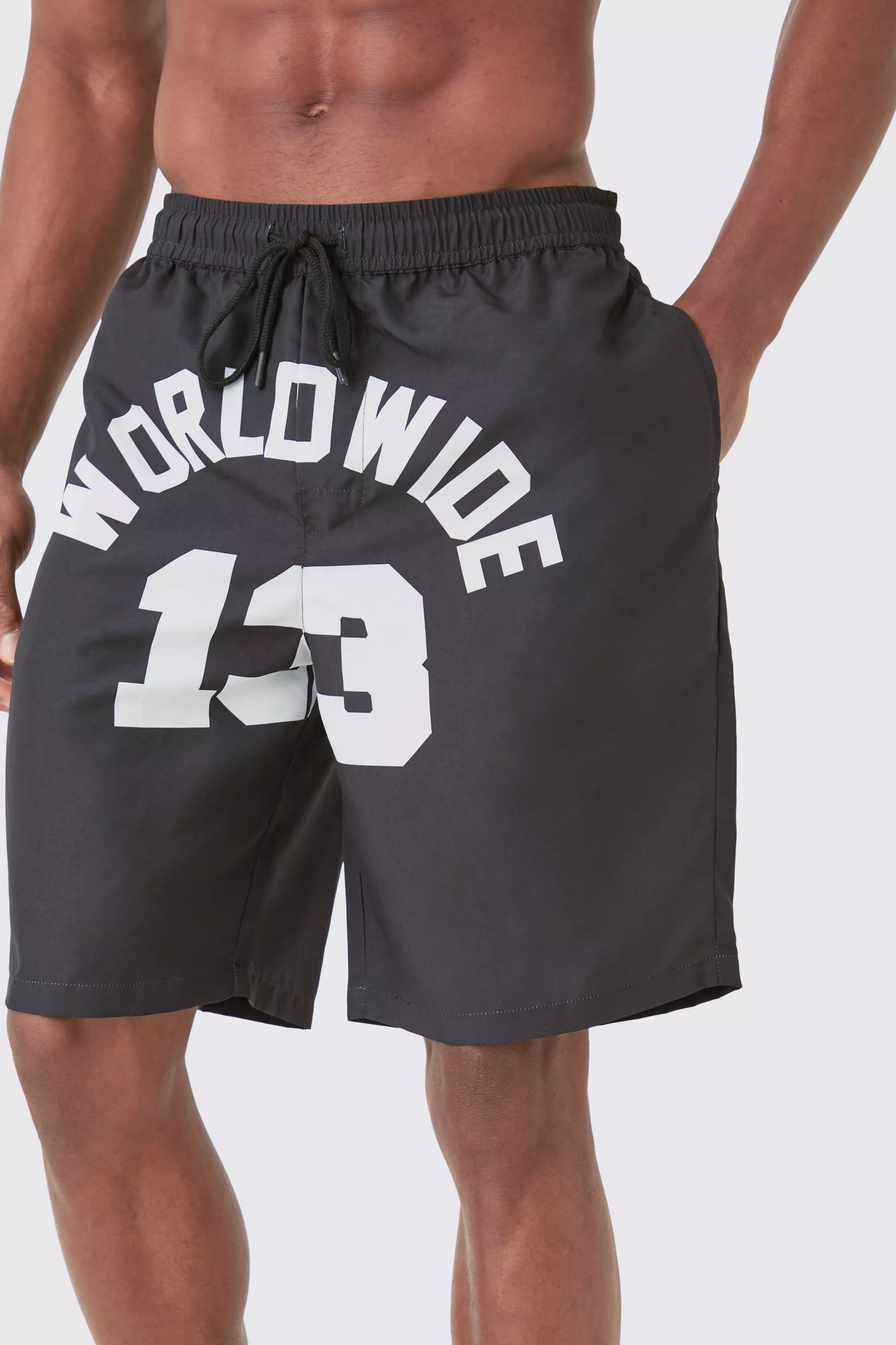 Black Worldwide Board Swim Short alternative image