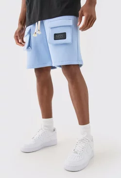 Relaxed Cargo Tab Short baby blue