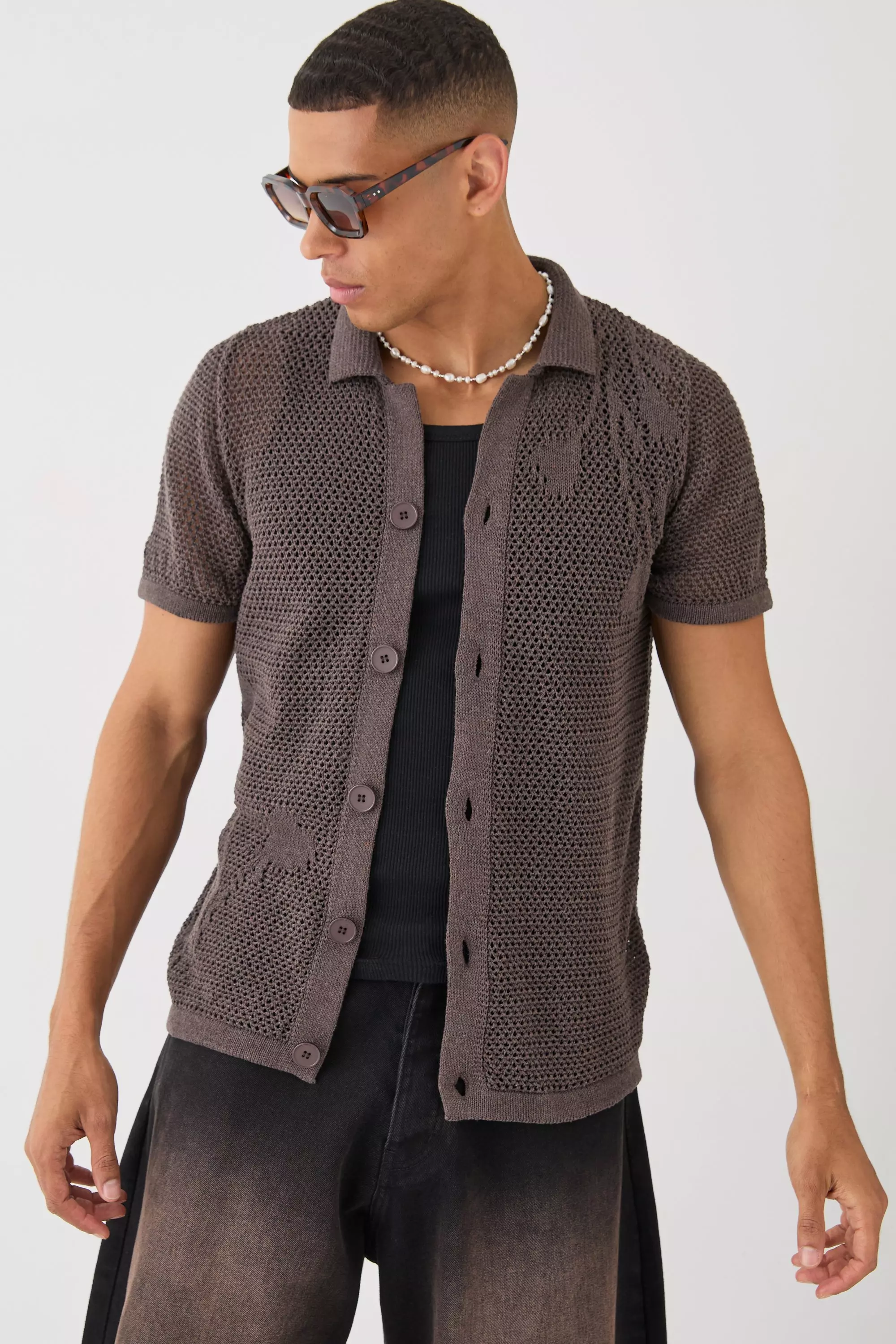 Chemise en maille à manches courtes, Chocolate autre image